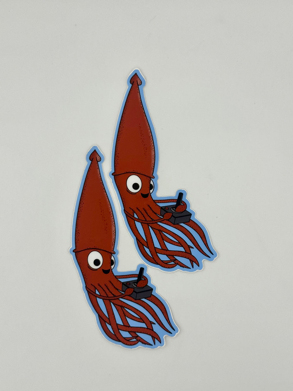 Squid with joy stick sticker