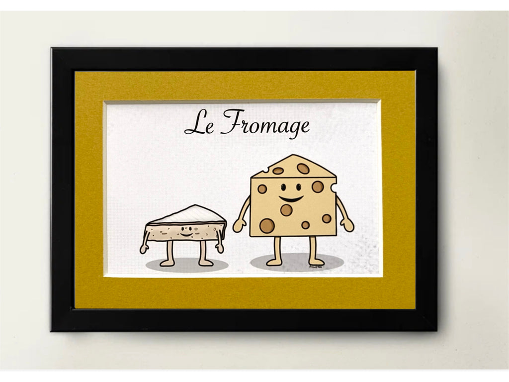 Mini Matted French Cheese Print