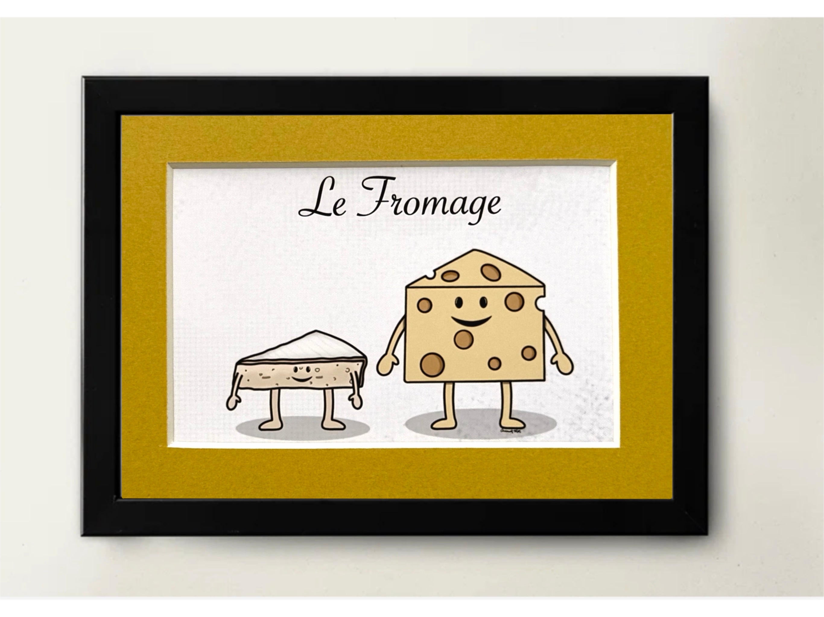 Mini Matted French Cheese Print