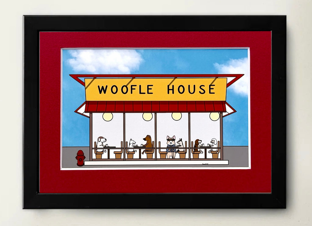 Mini Matted Woofle House Print