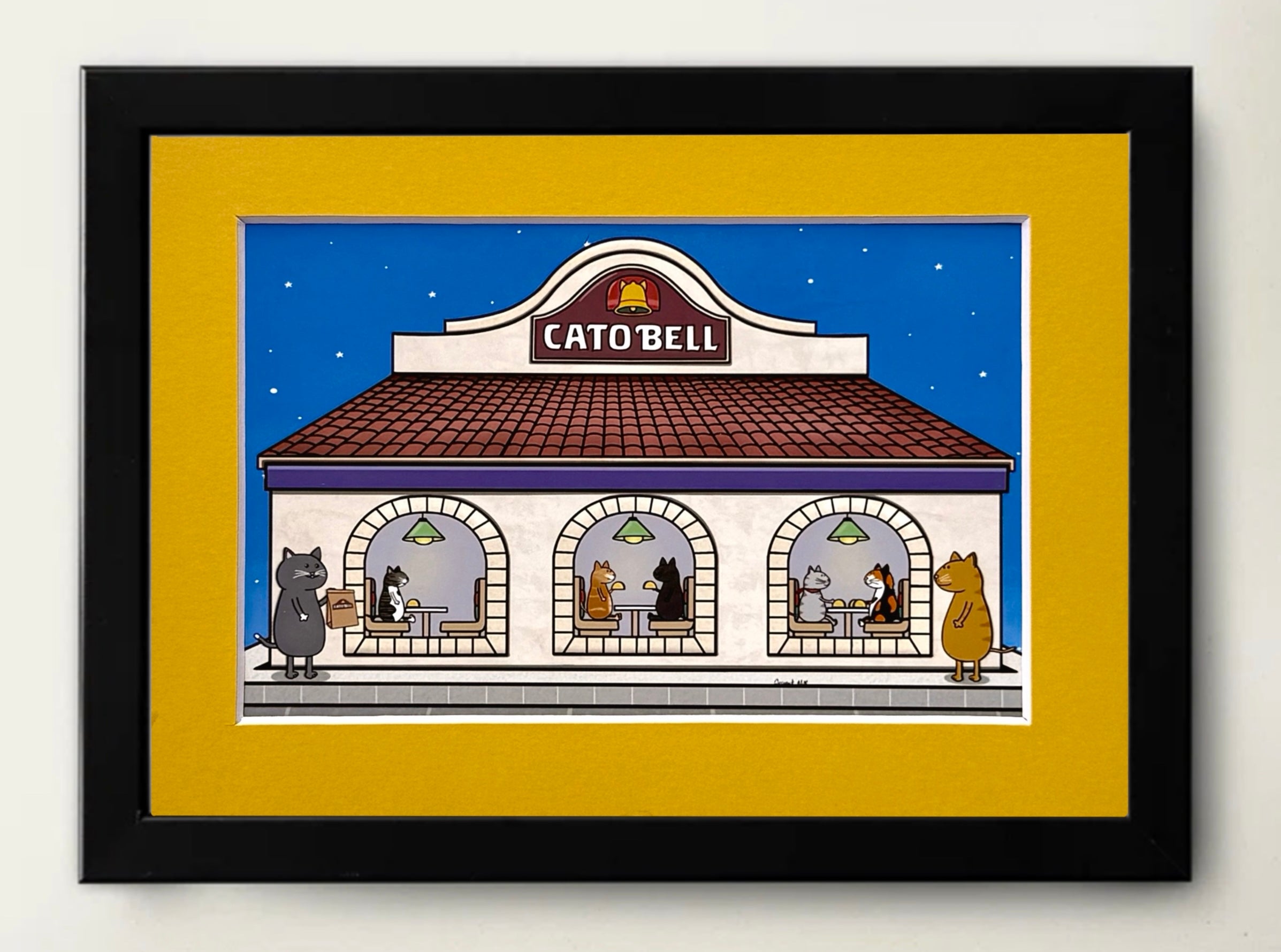 Mini Matted Cato Bell Print