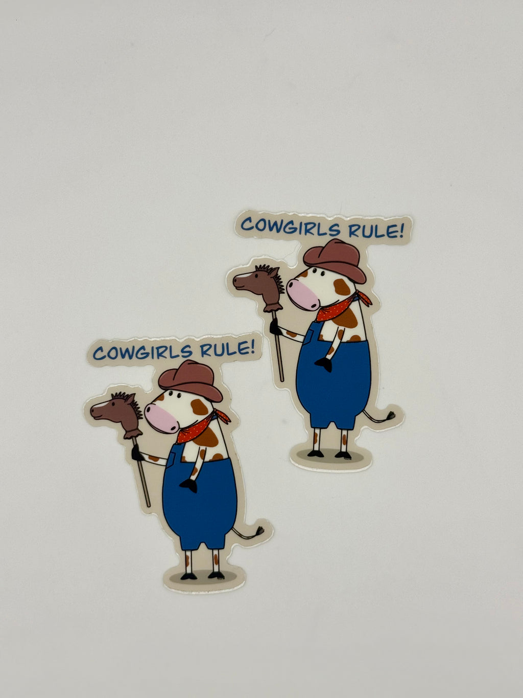 Cowgirl Bessie Cow Sticker