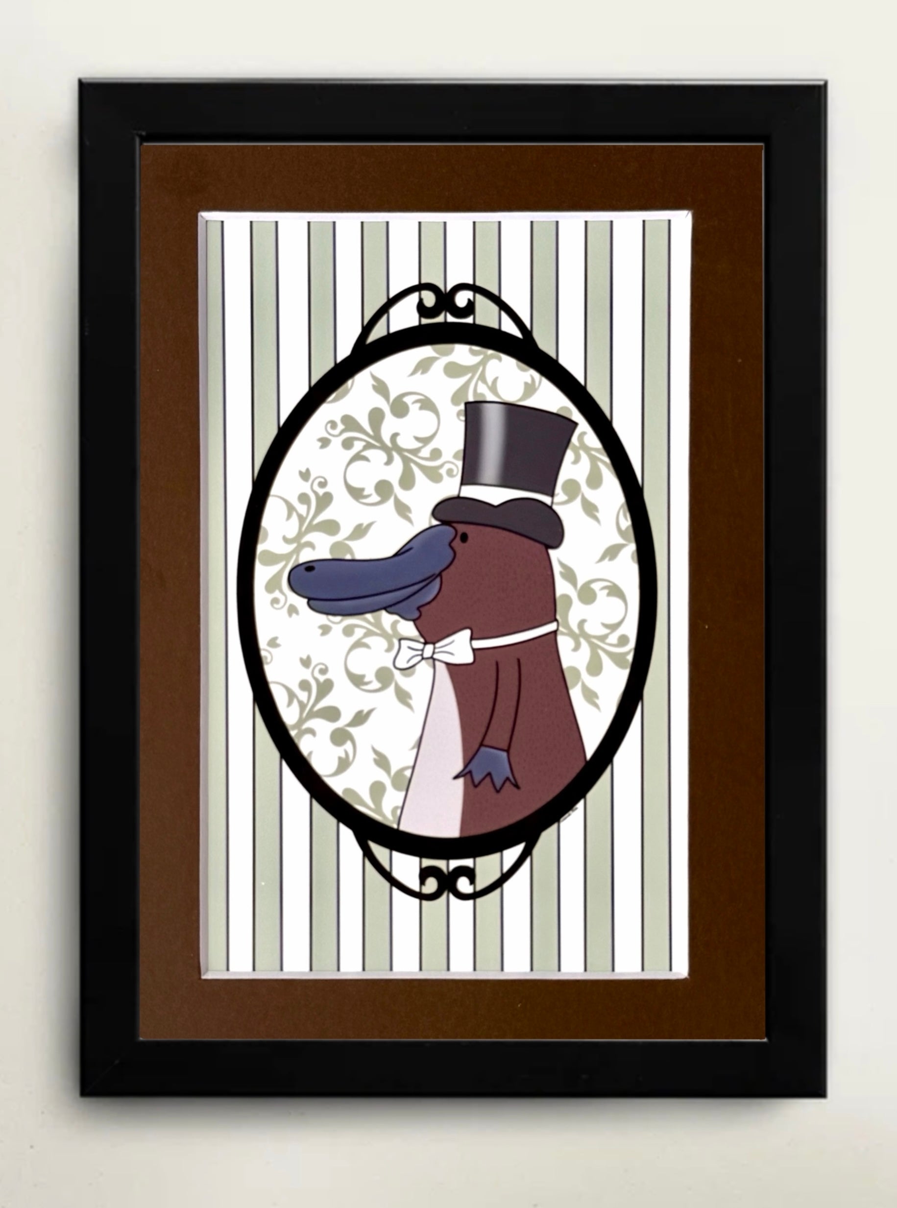 Mini Matted Victorian Playtpus Print