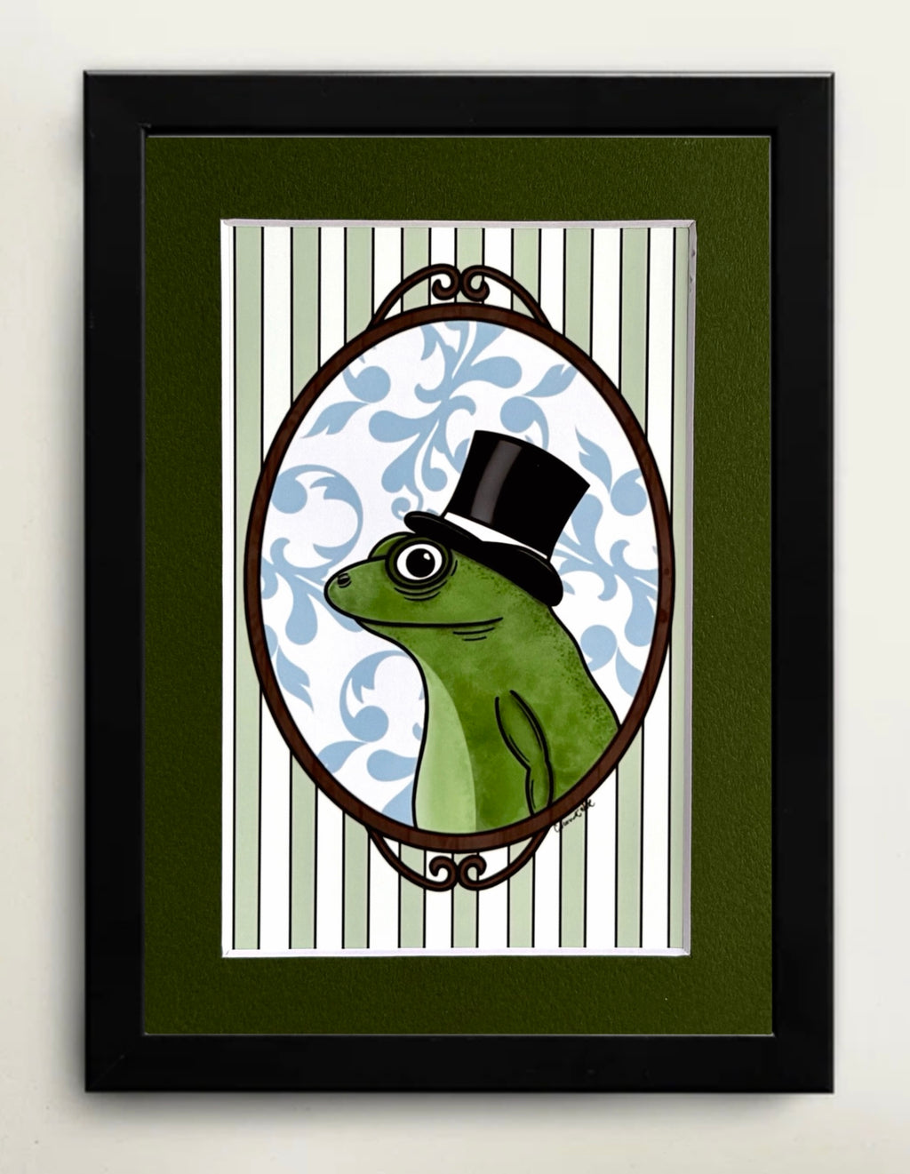 Mini Matted Victorian Frog