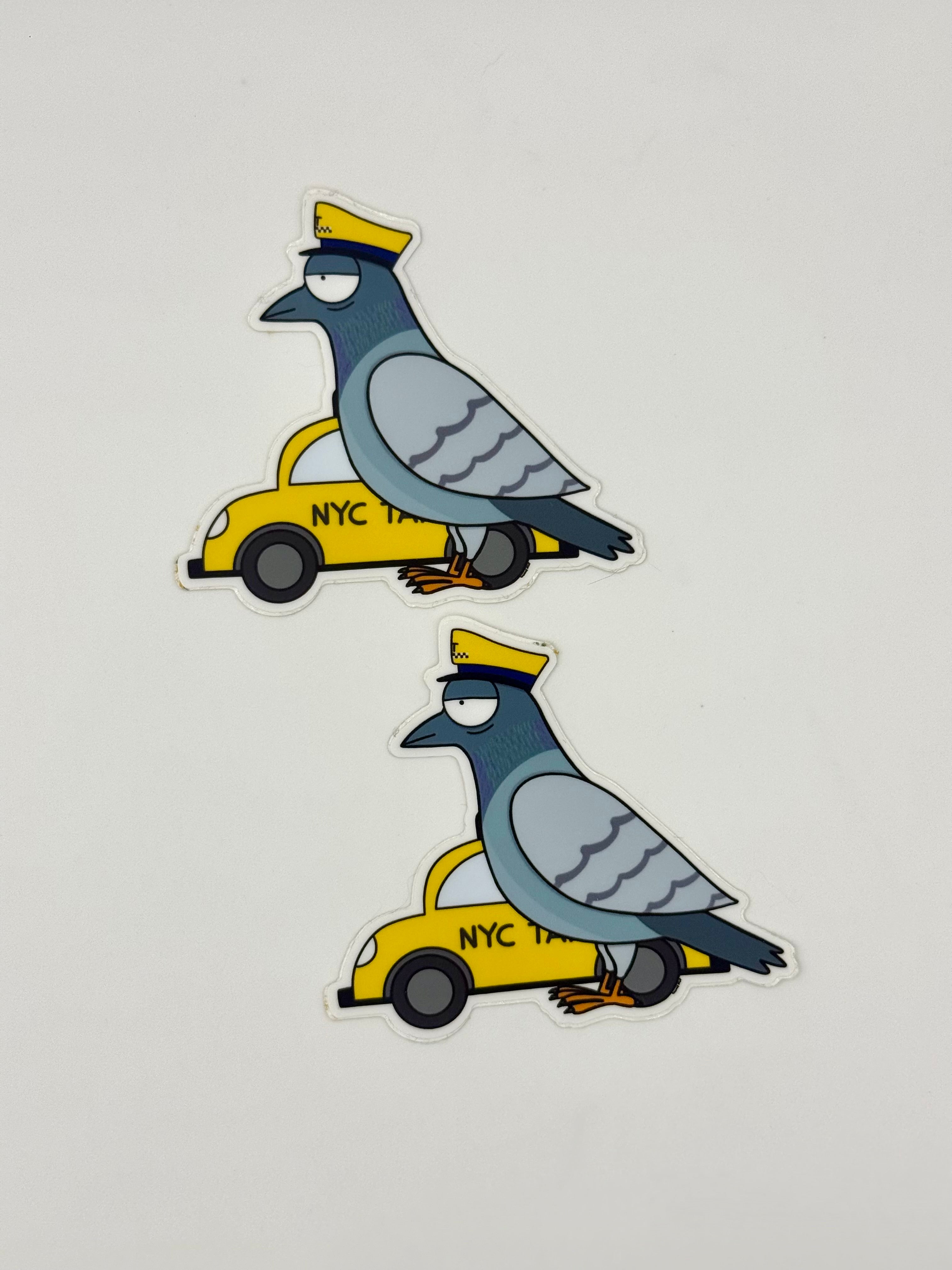 Larry the Taxi Pigeon Sticker