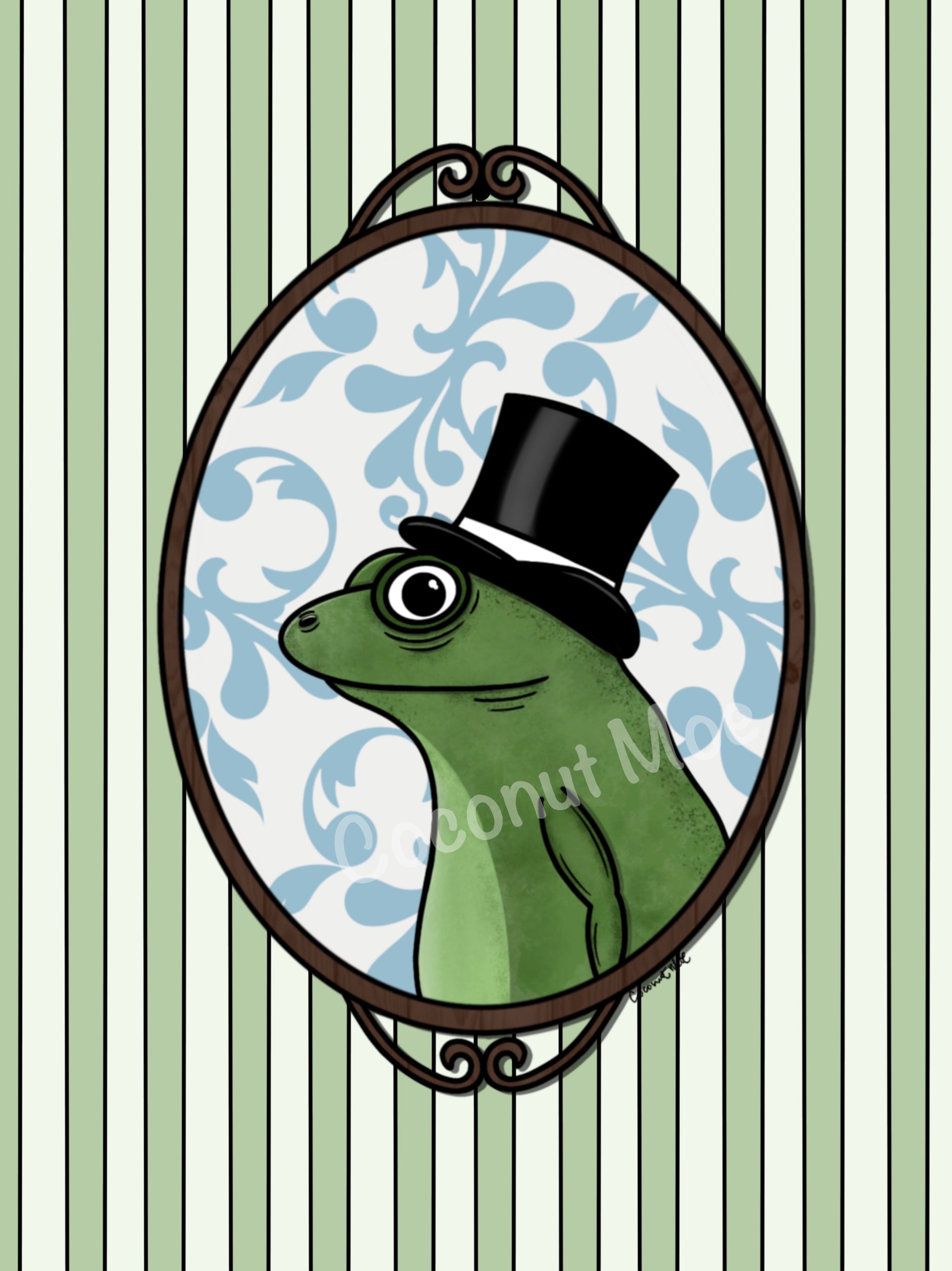 Mini Matted Victorian Frog
