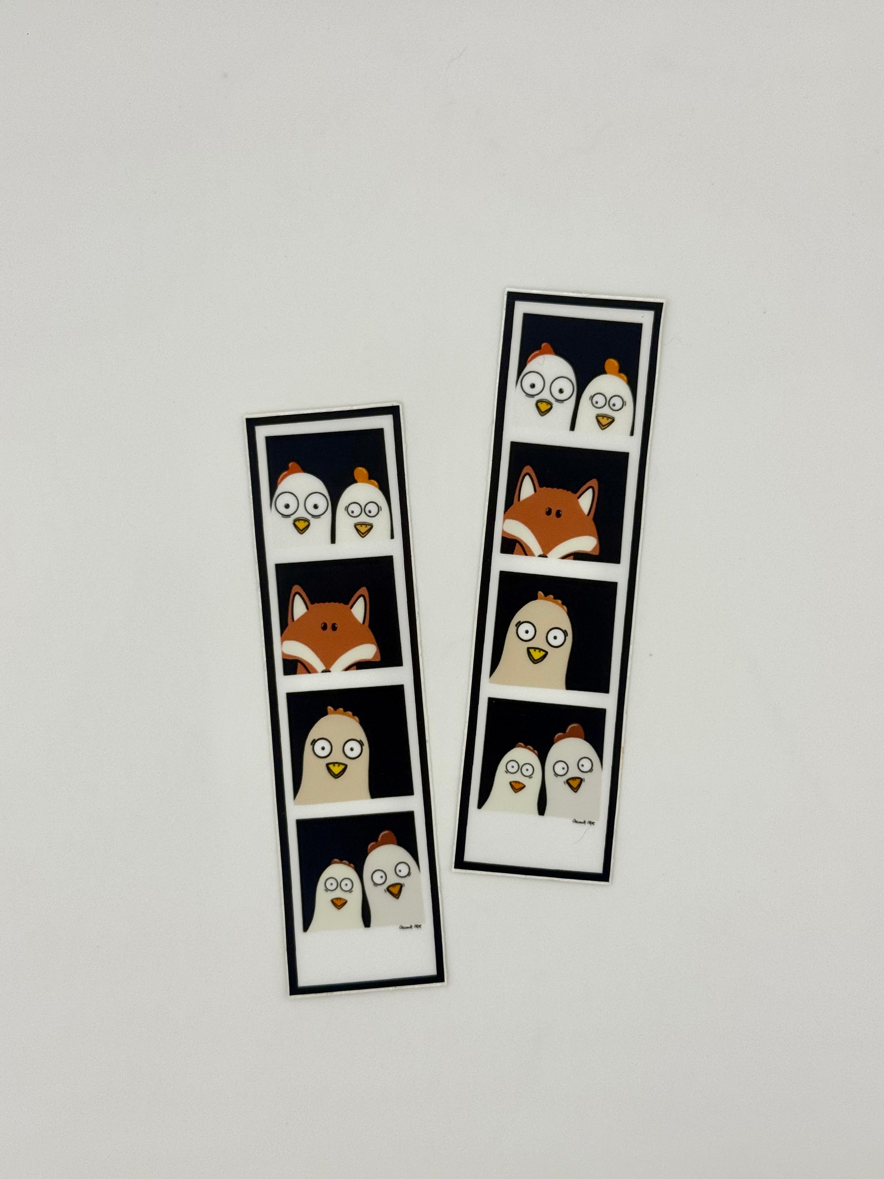 Chicken and Fox Photo Booth sticker