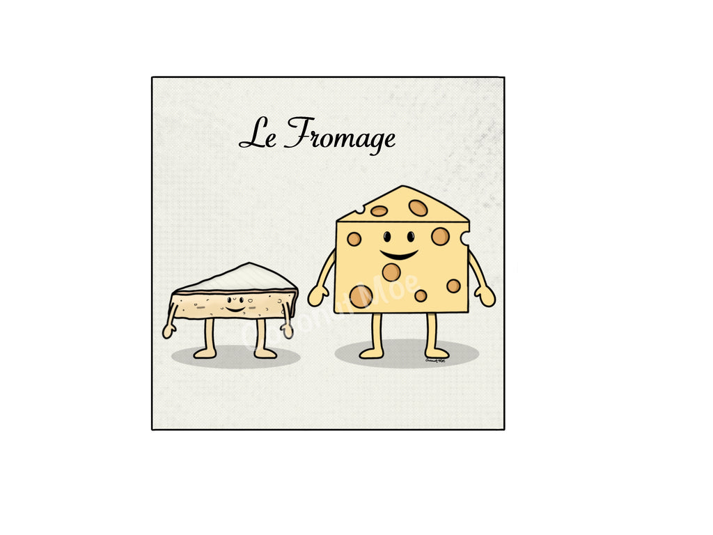 Mini Matted French Cheese Print