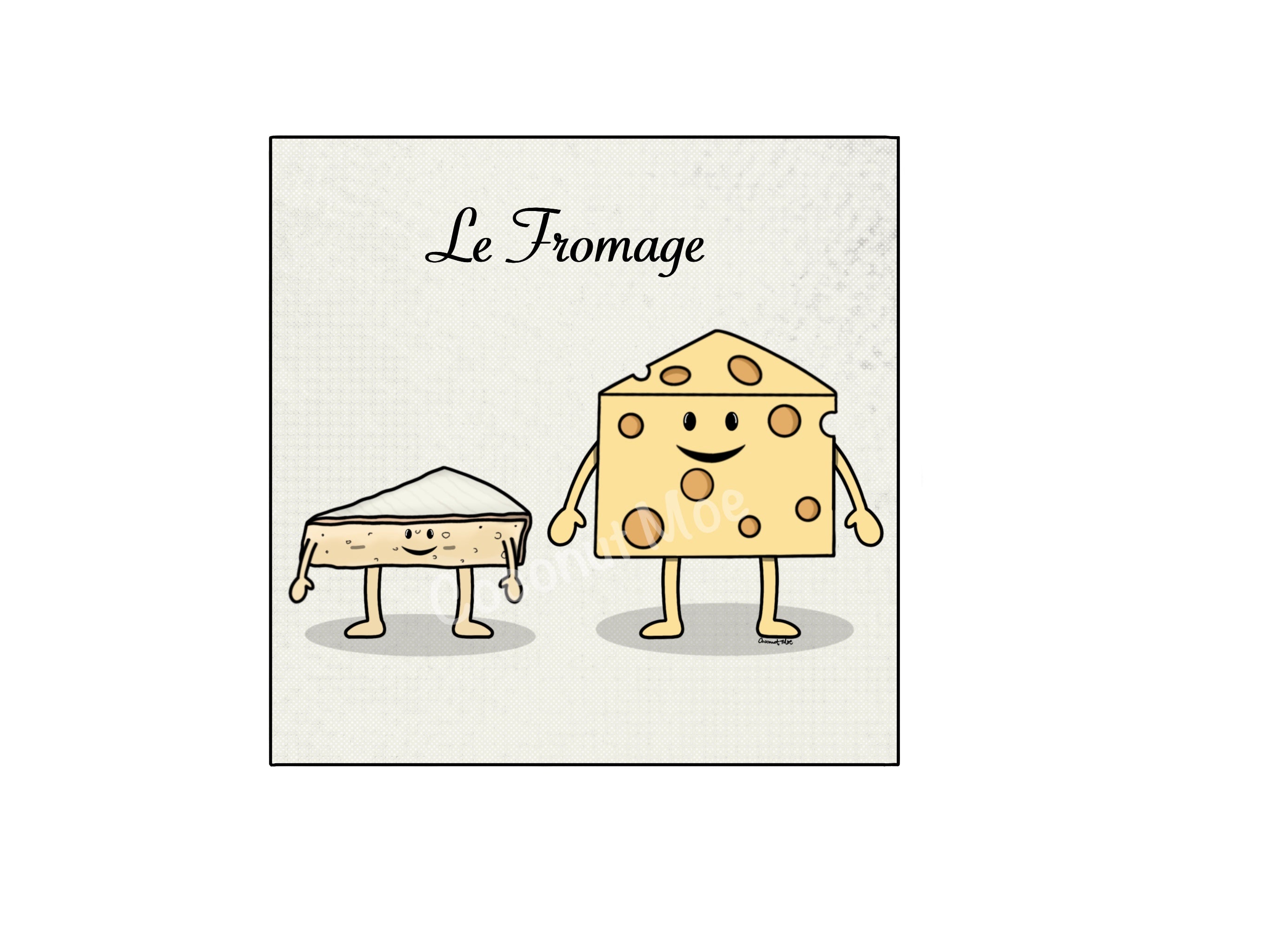 Mini Matted French Cheese Print