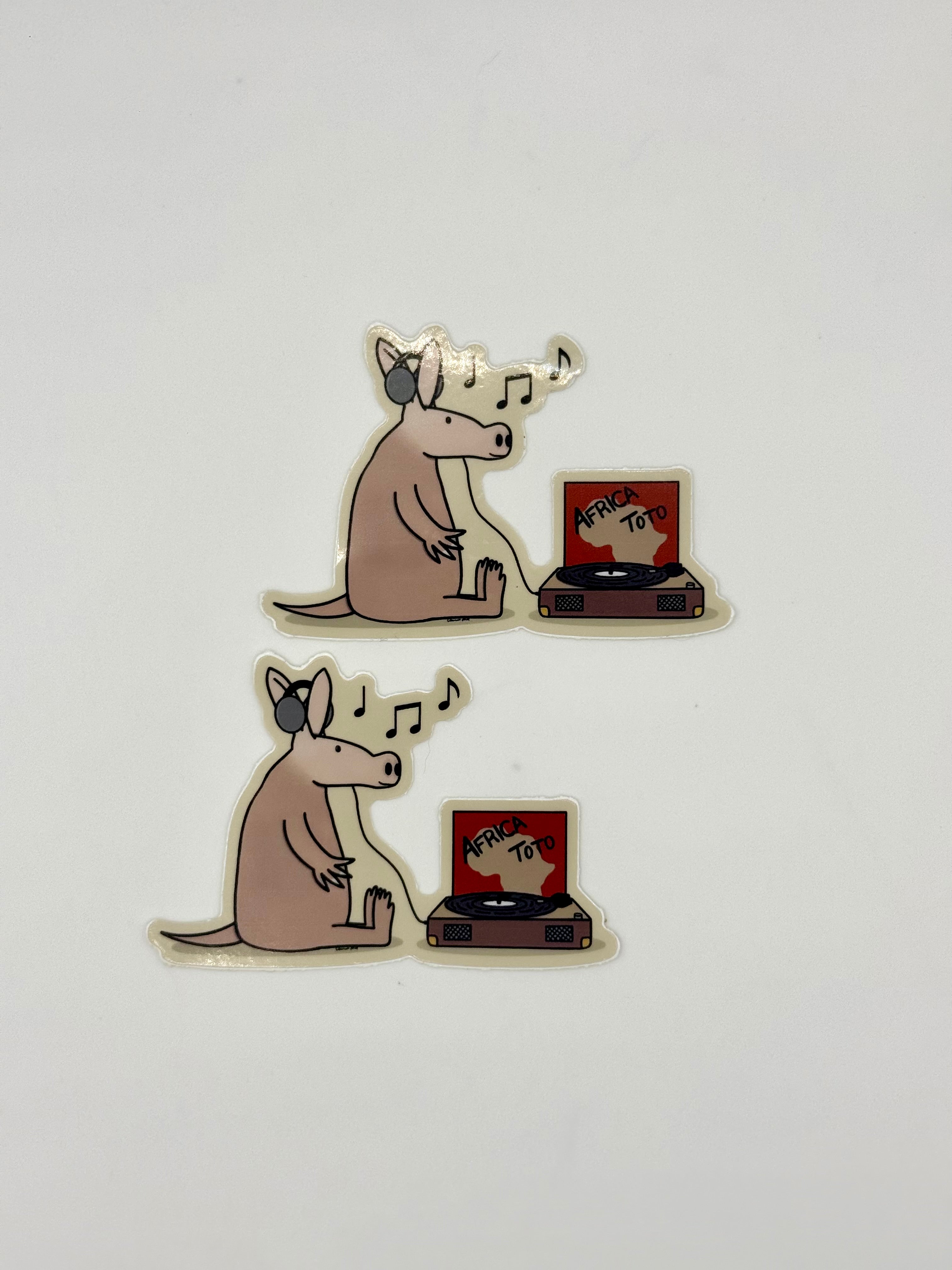 Aardvark Vinyl Record Sticker