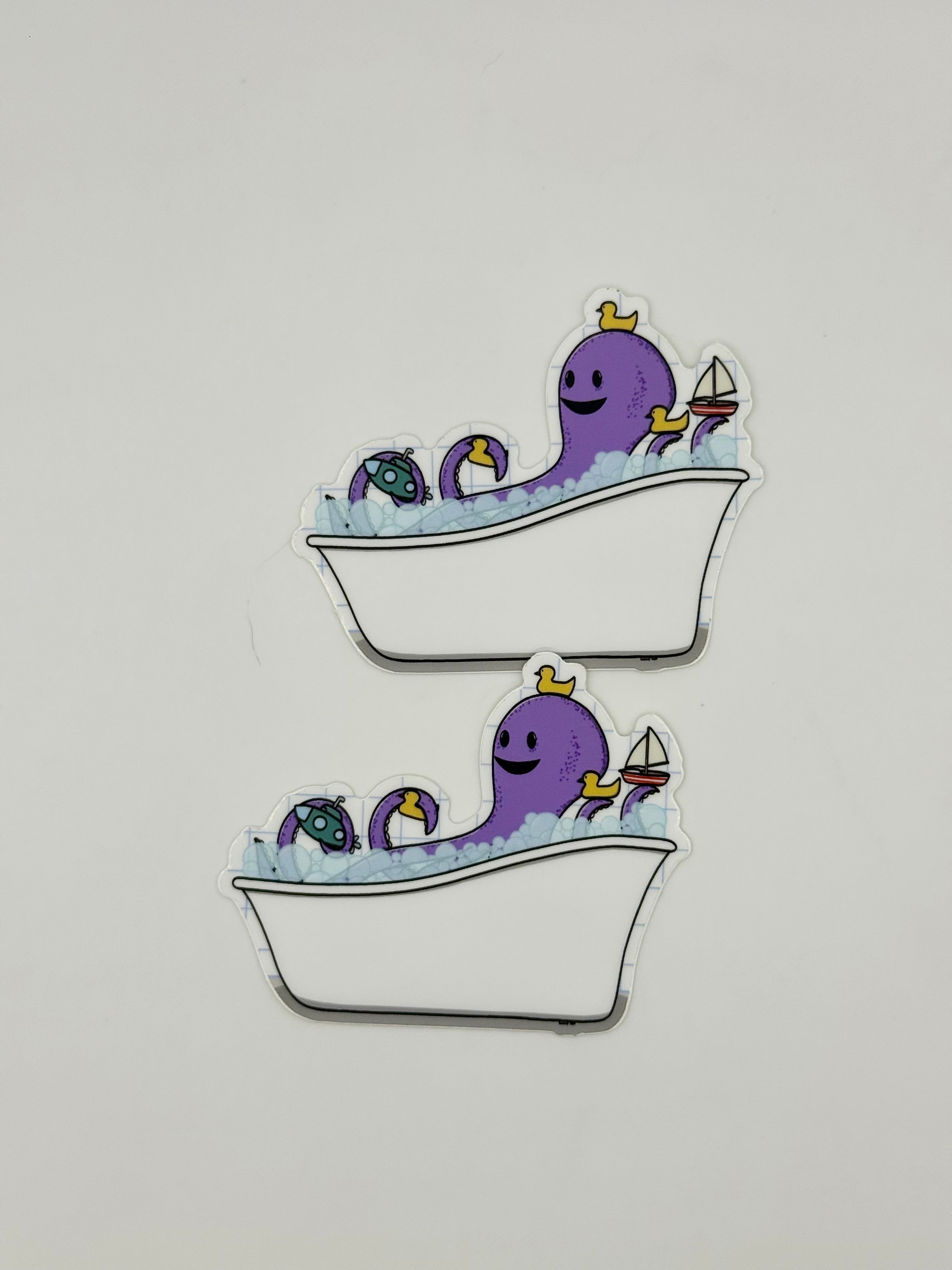 Bath time Octopus Sticker