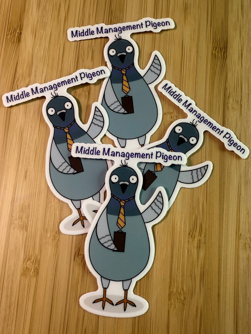 Middle Management Pigeon Sticker