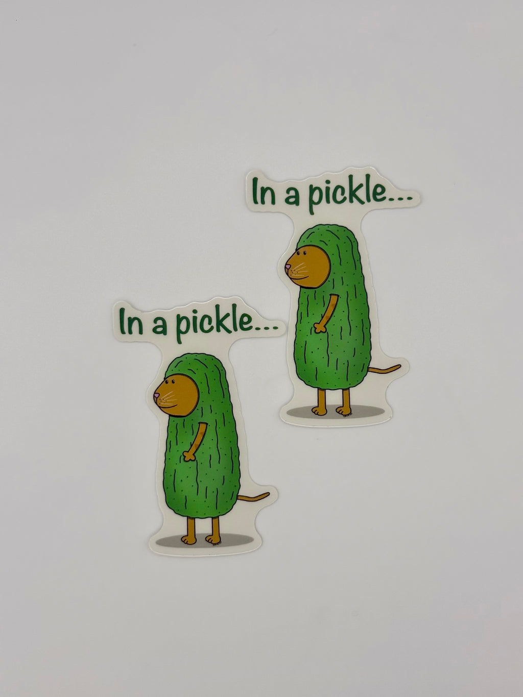 In a pickle cat sticker