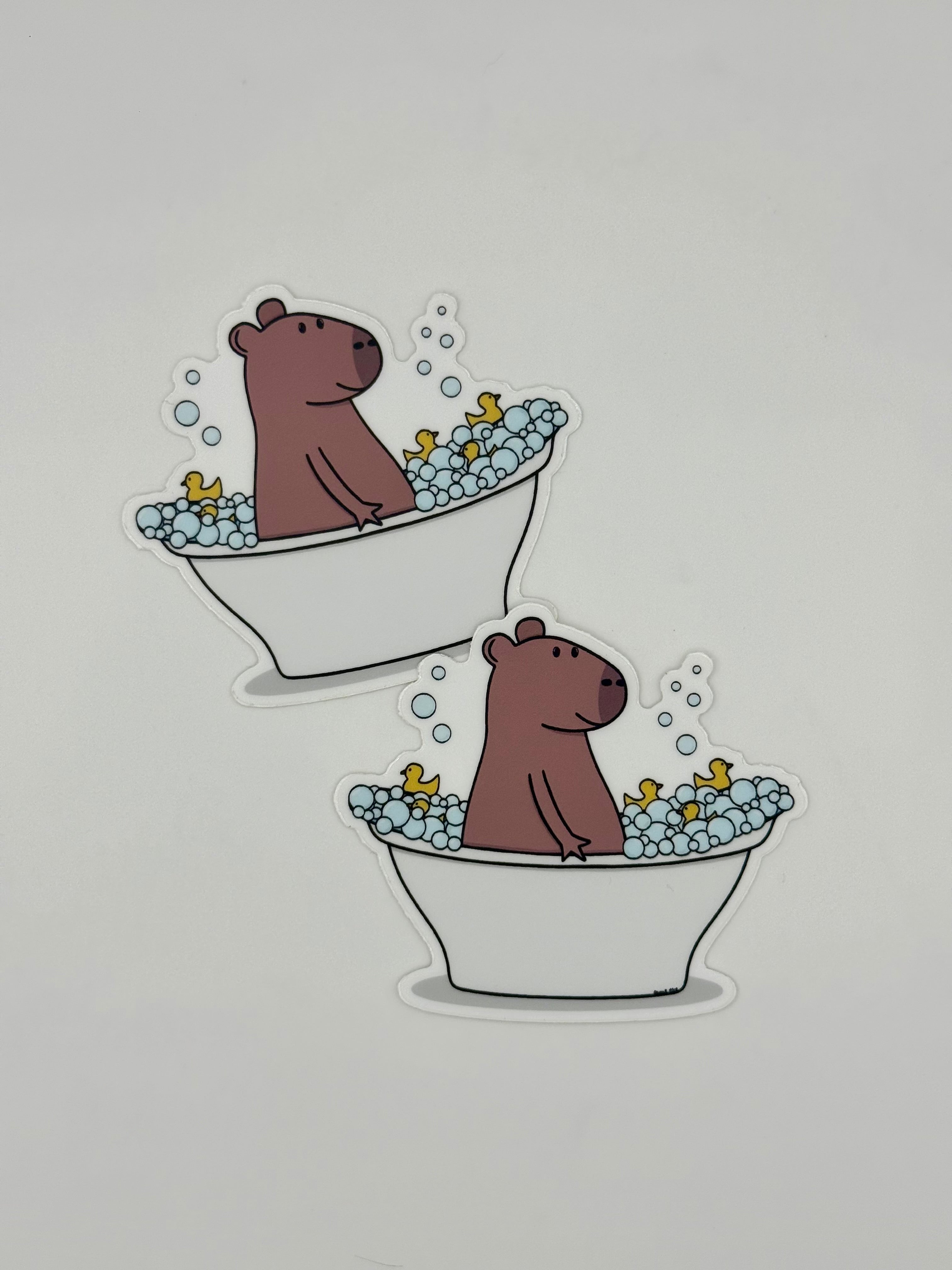 Bathtub Capybara Sticker