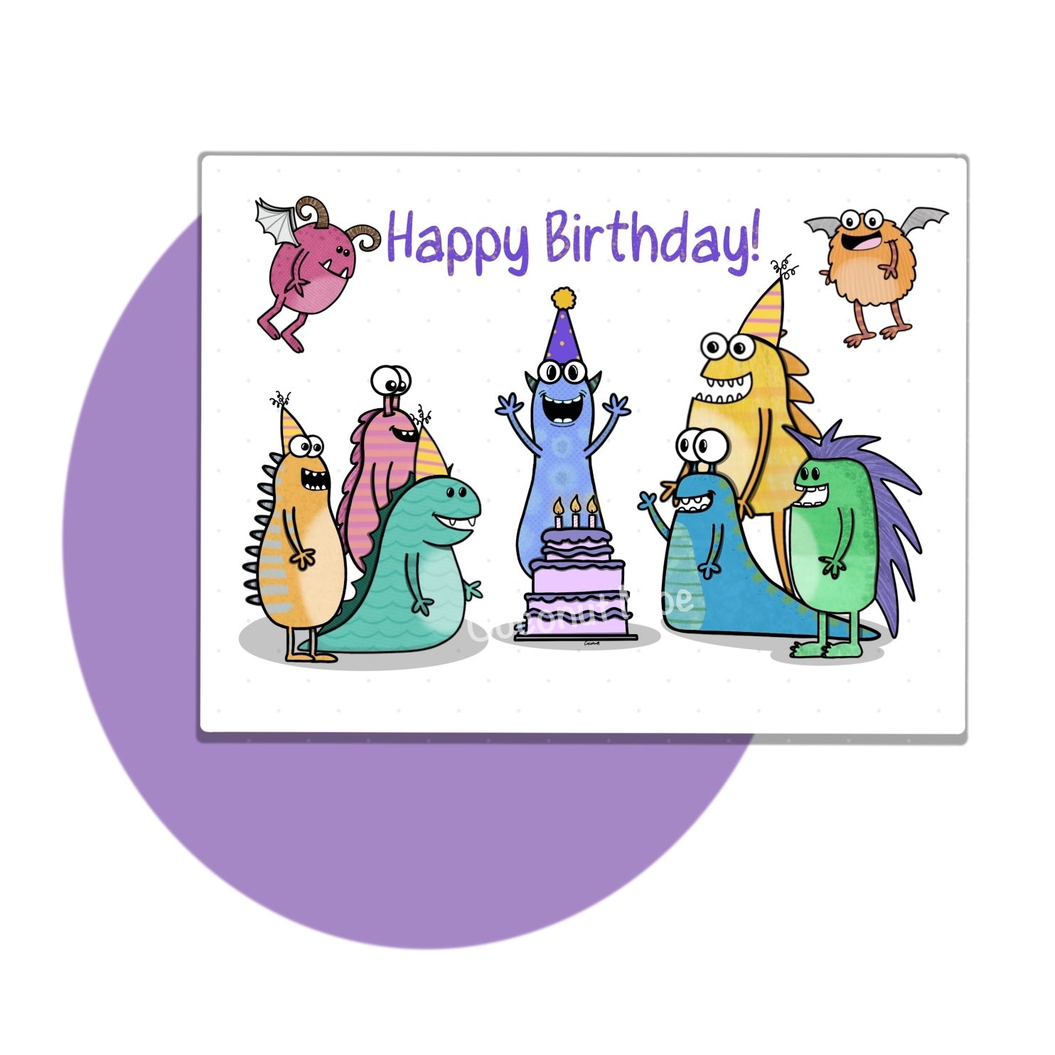 Monsters Birthday Card