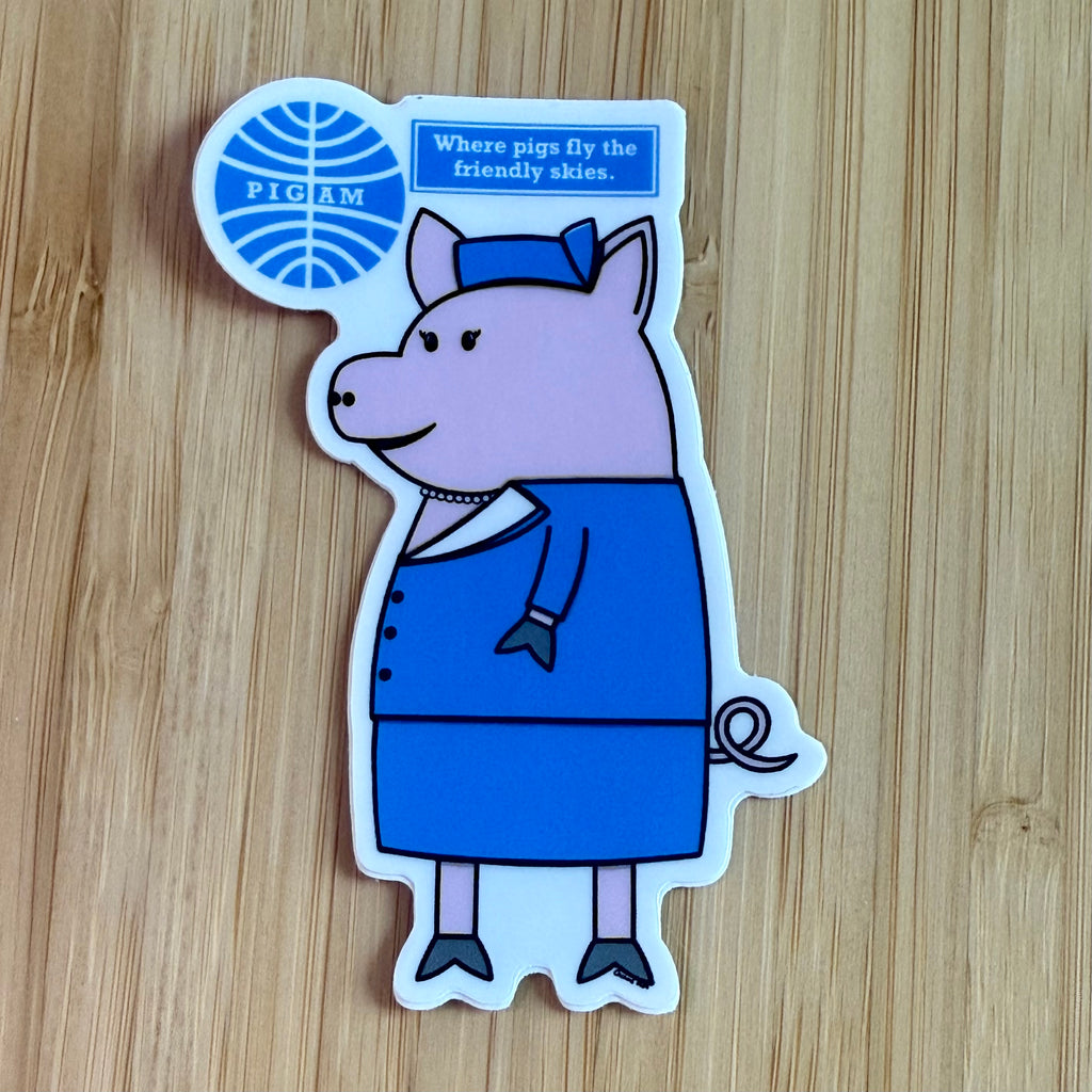Pig Am Vinyl Sticker