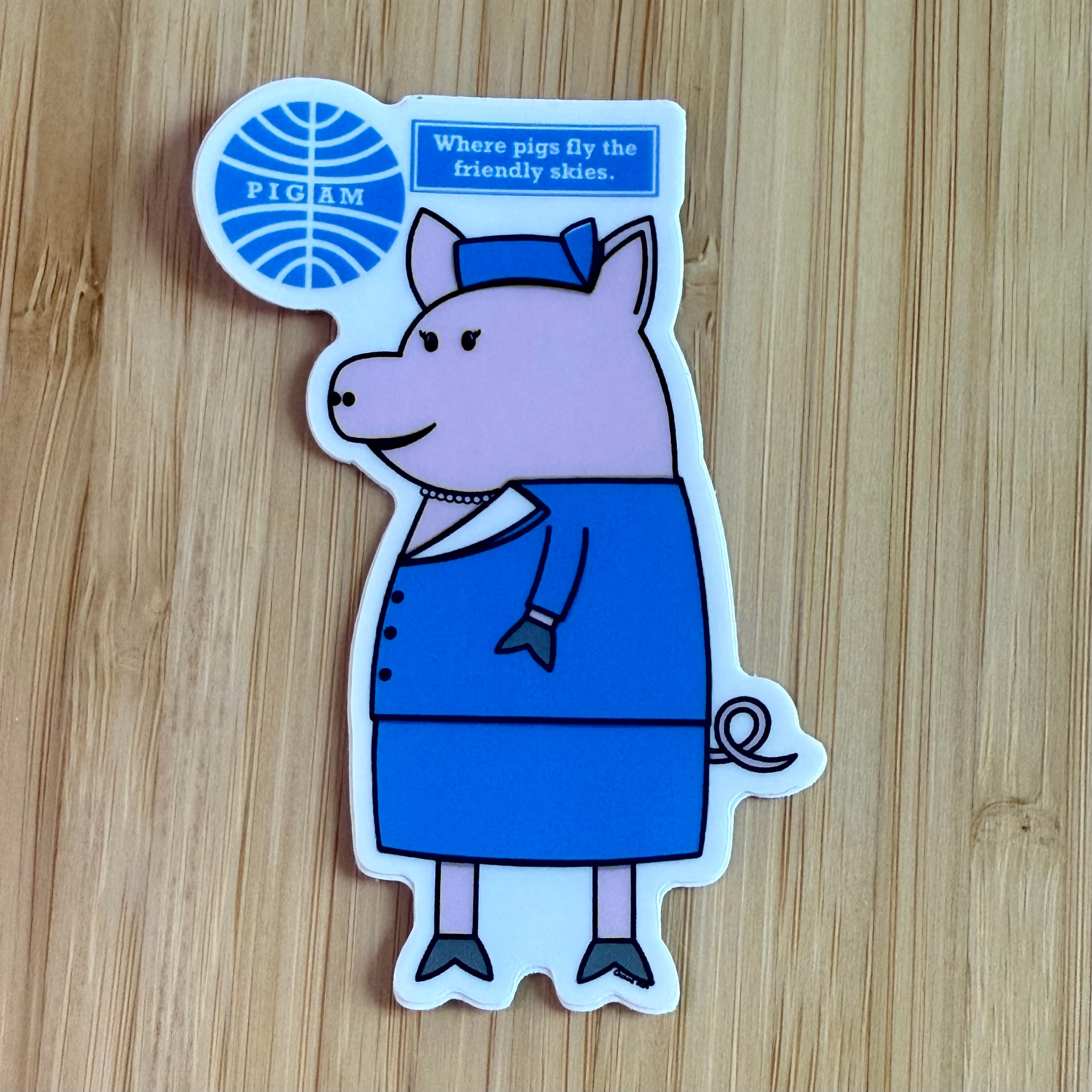 Pig Am Vinyl Sticker