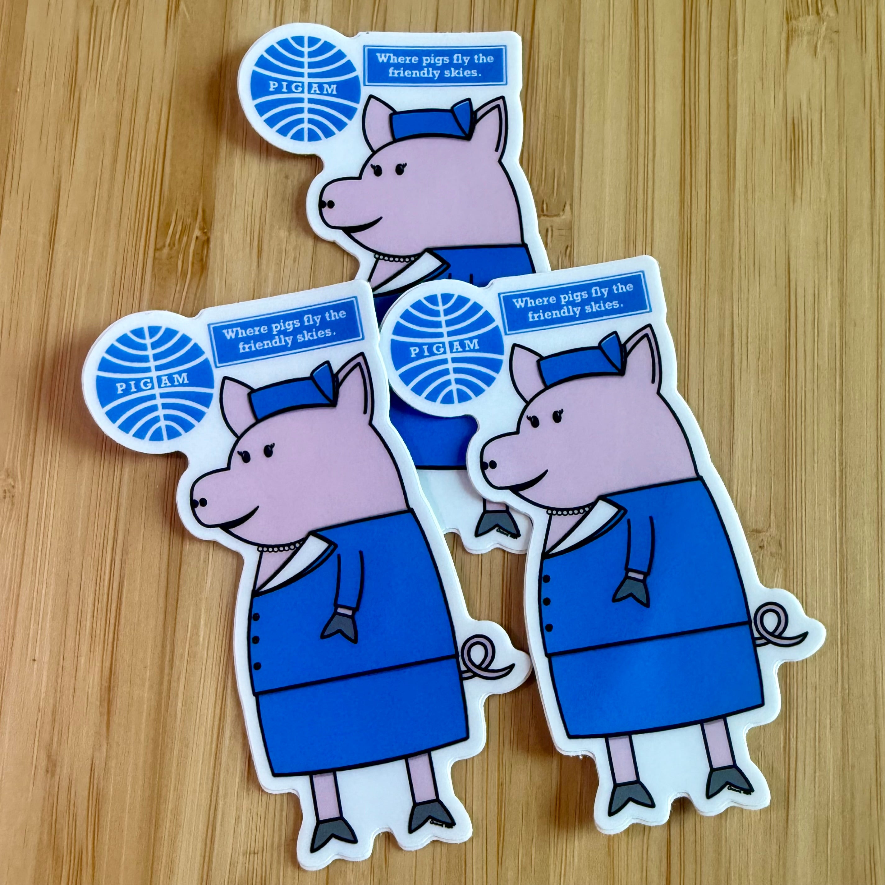 Pig Am Vinyl Sticker