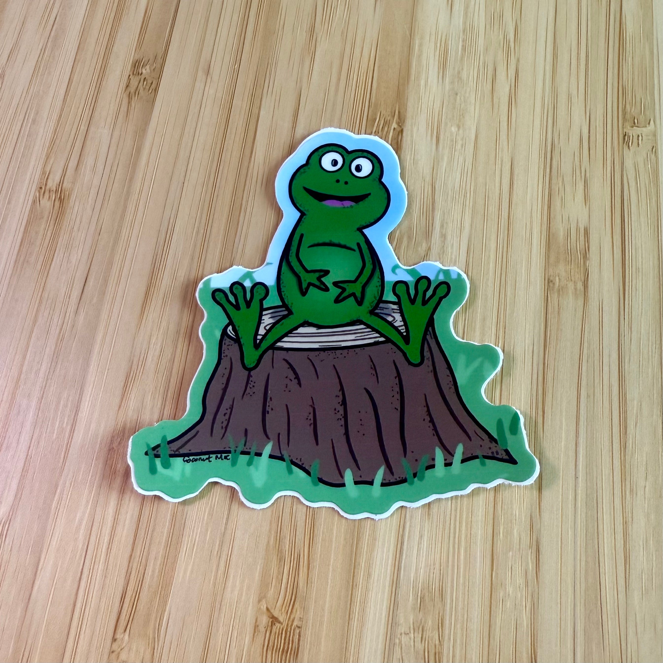 Happy Frog Vinyl Sticker