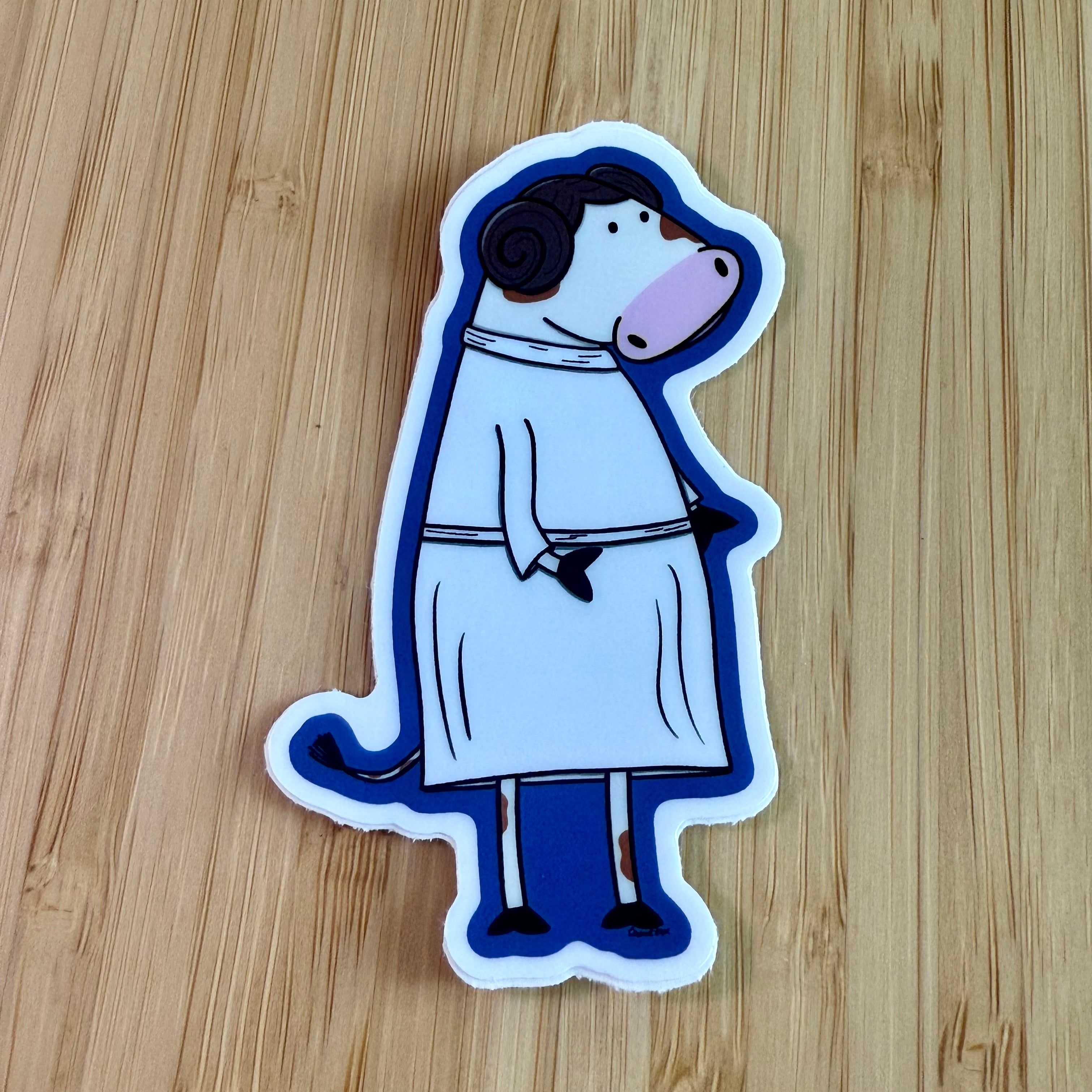 Leia Bessie the Cow