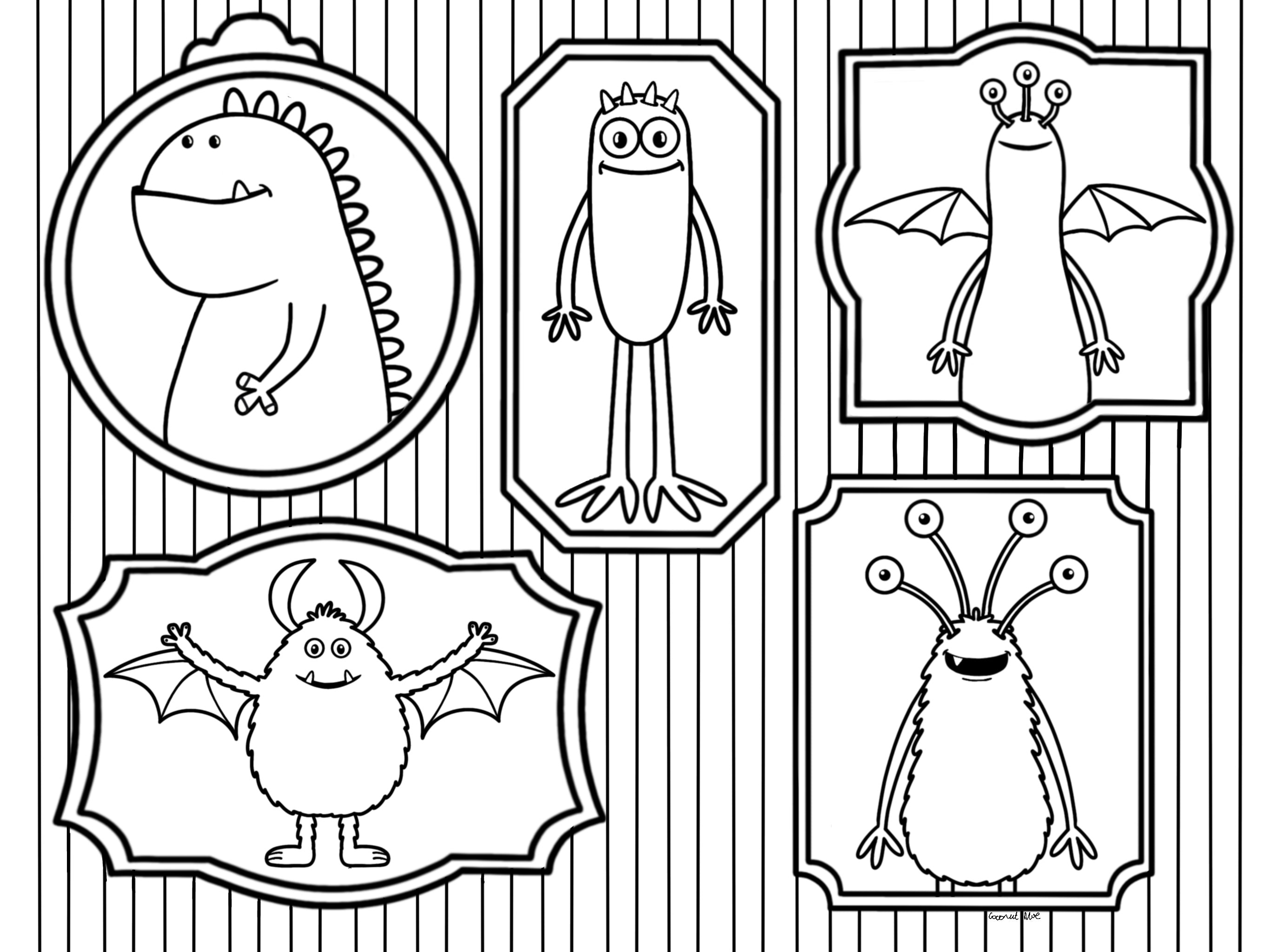 Coloring Monster Mini Prints