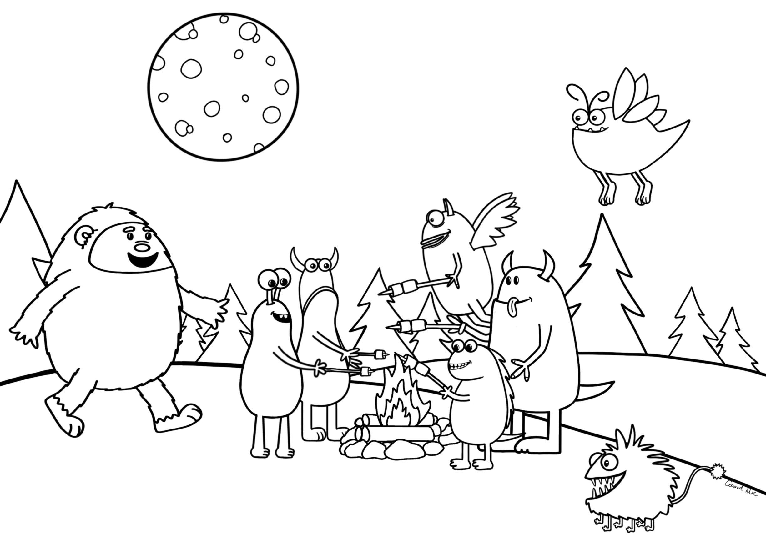 Coloring Monster Mini Prints