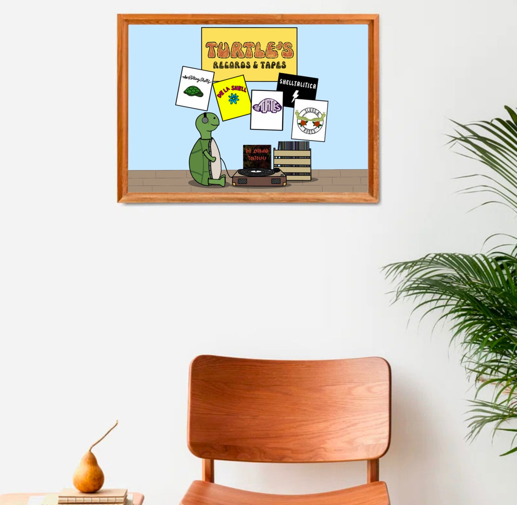 Turtle Record Player Print