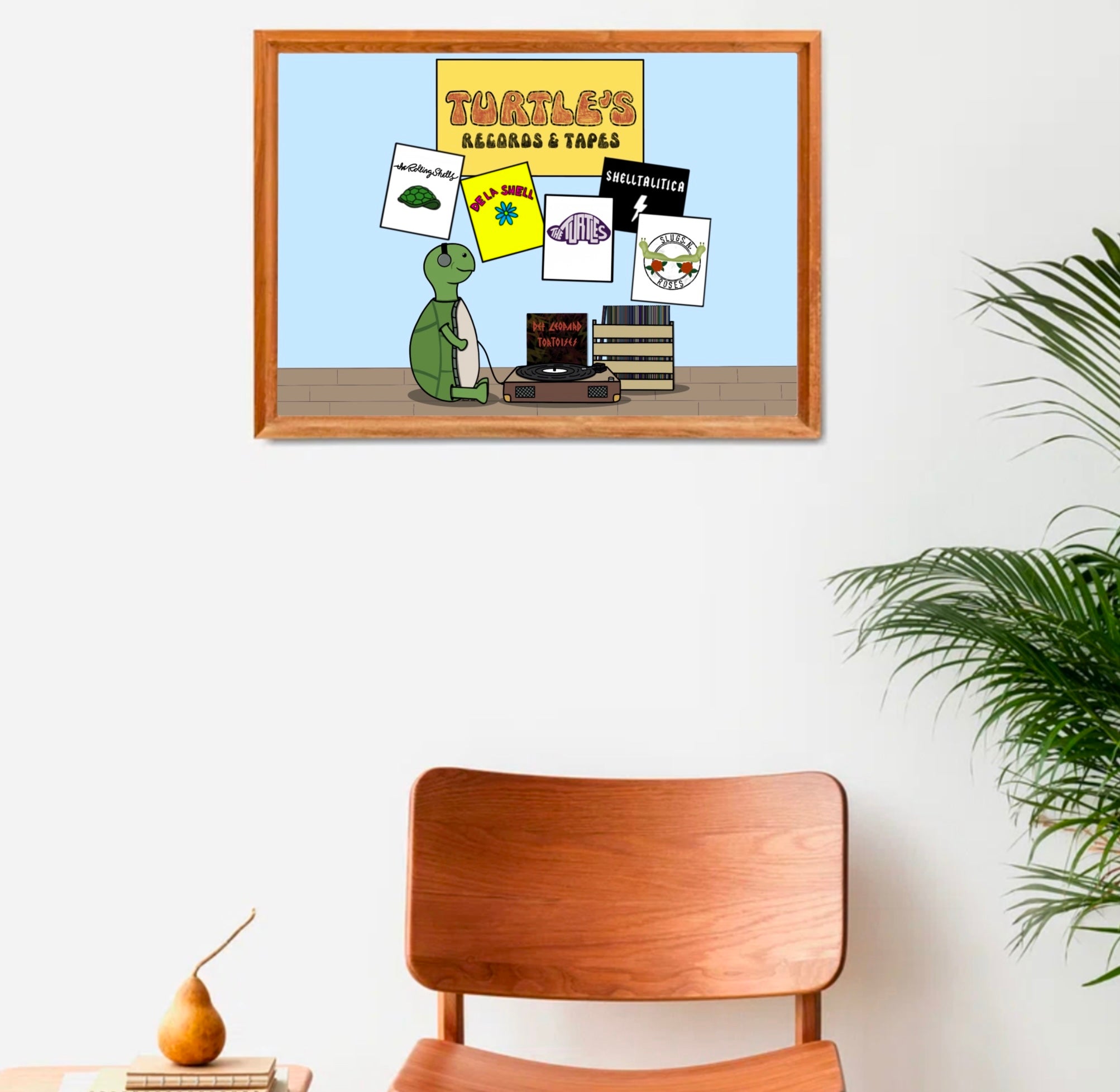 Turtle Record Player Print