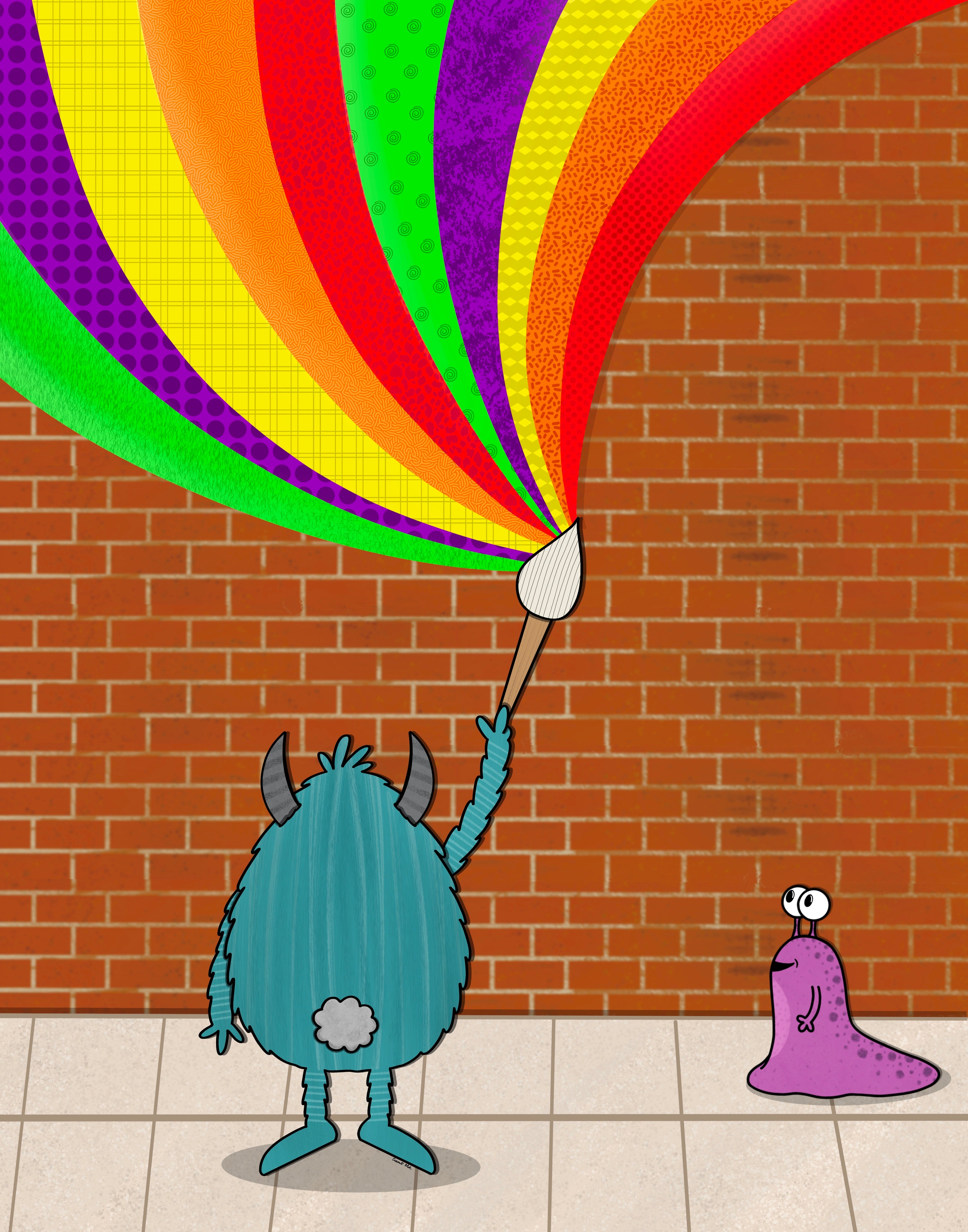 Paint Monster Print