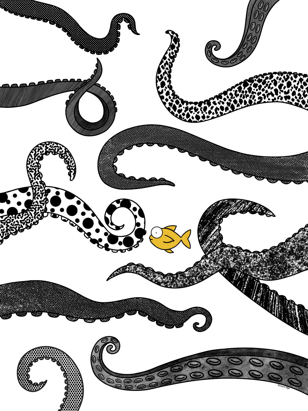 Deep sea scaries print