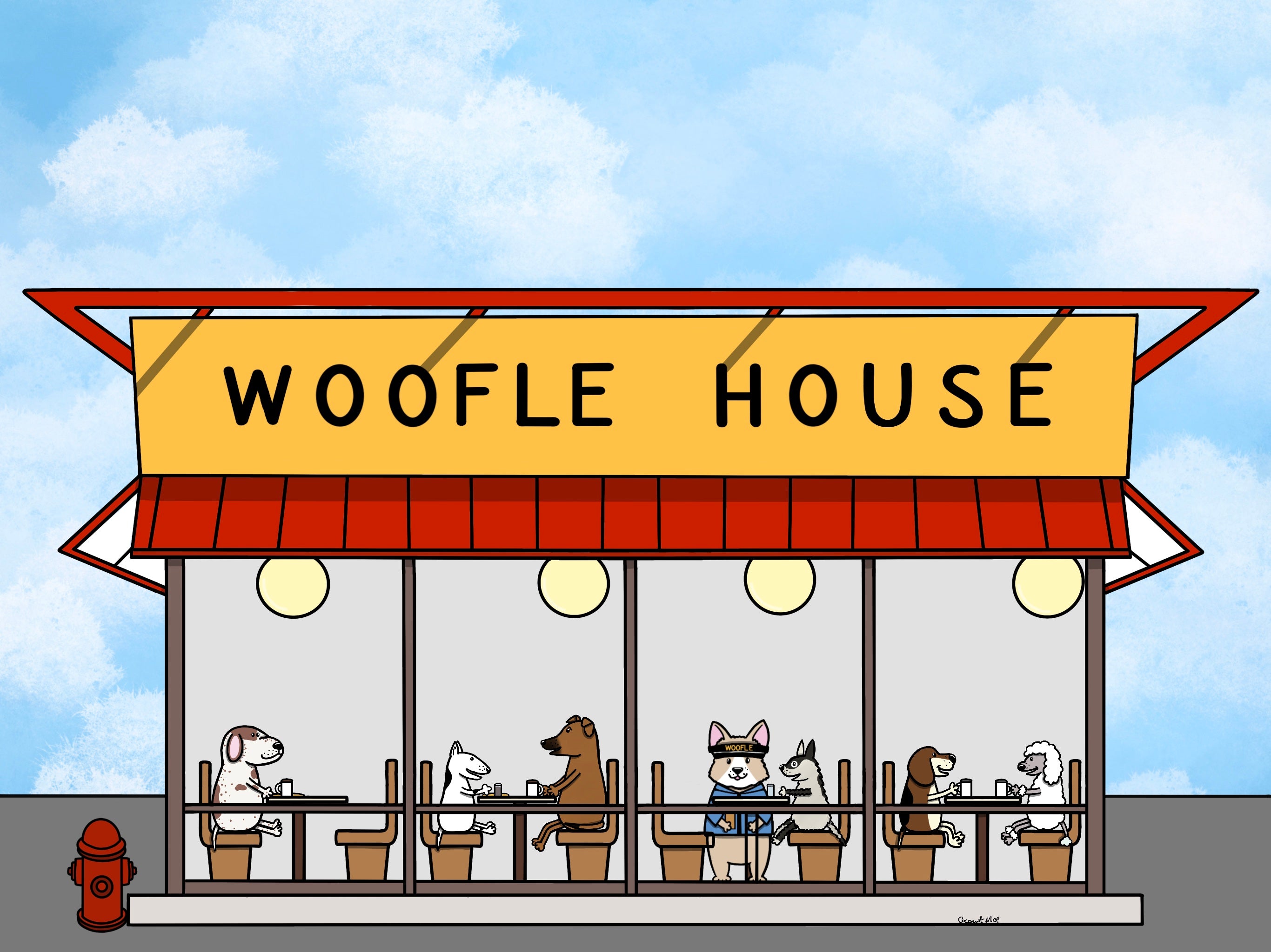 Woofle House Print