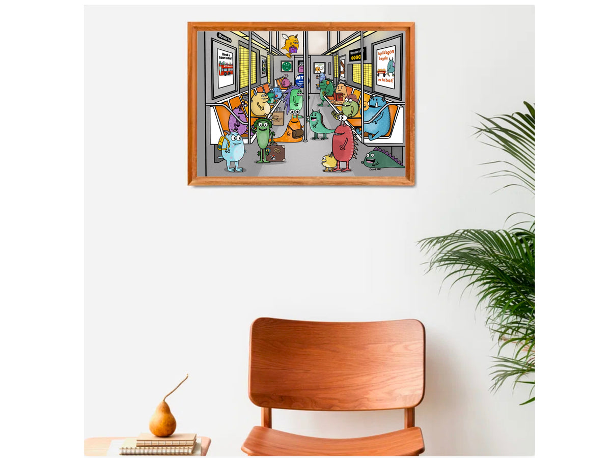 New York City Monster Subway Print