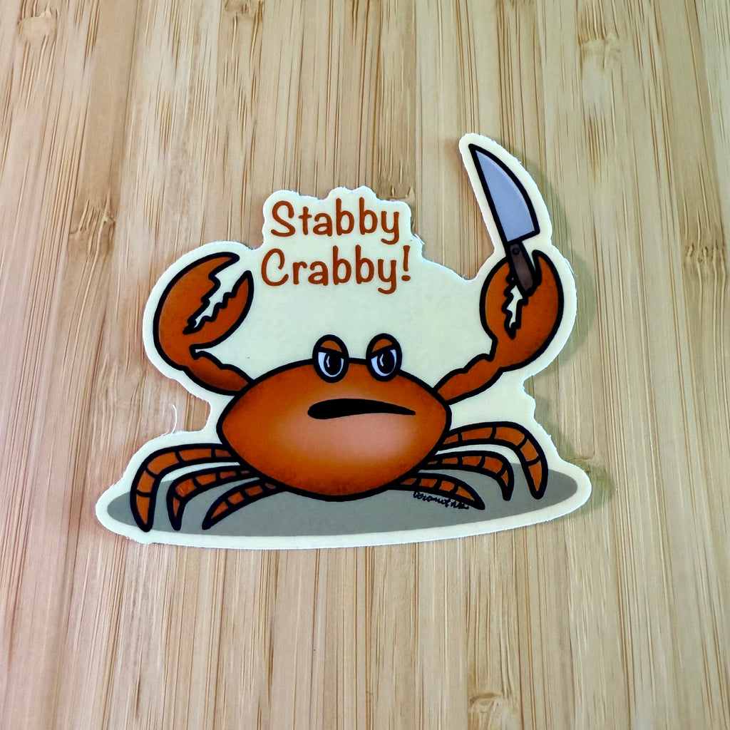 Stabby crabby sticker
