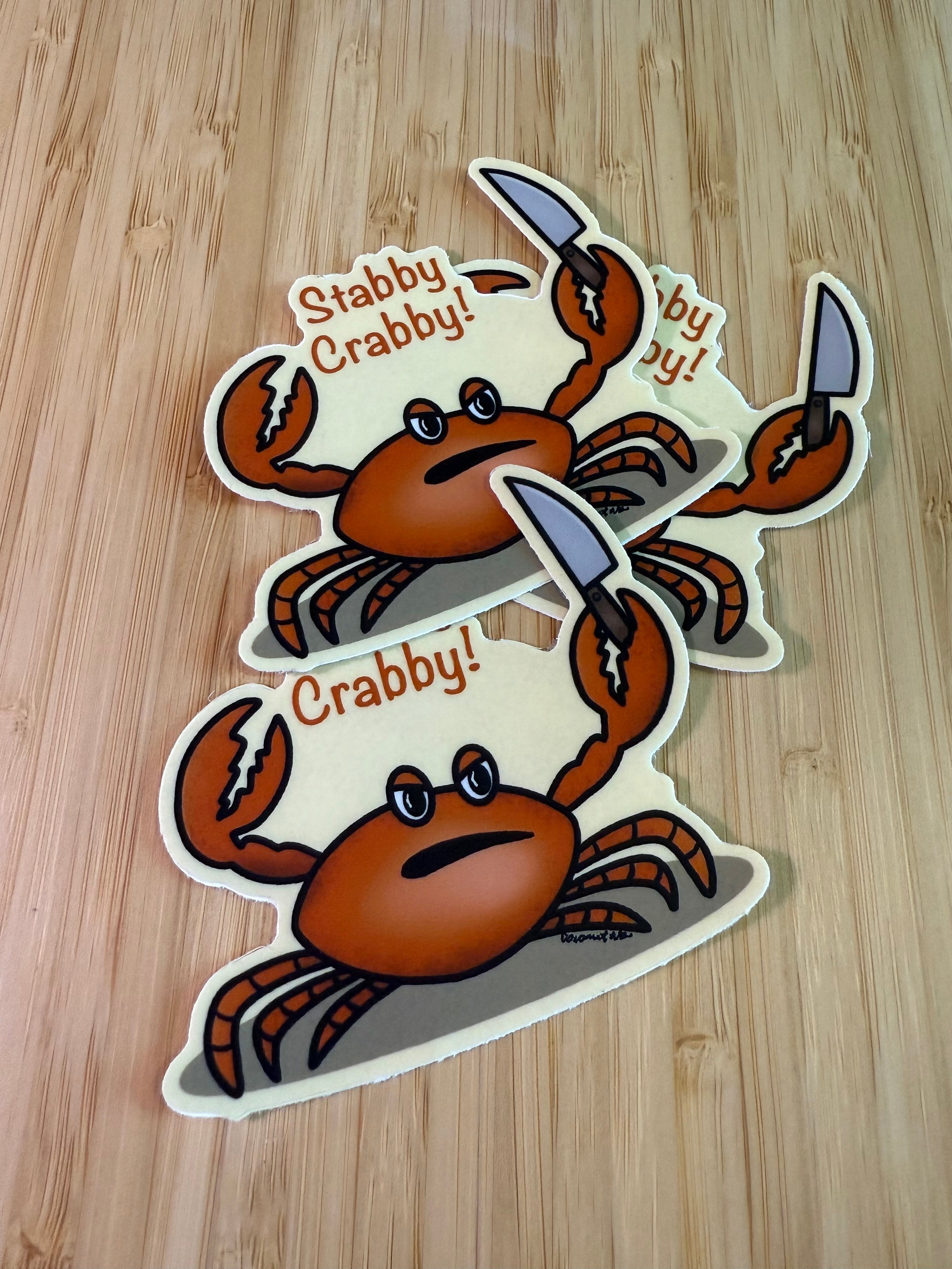 Stabby crabby sticker