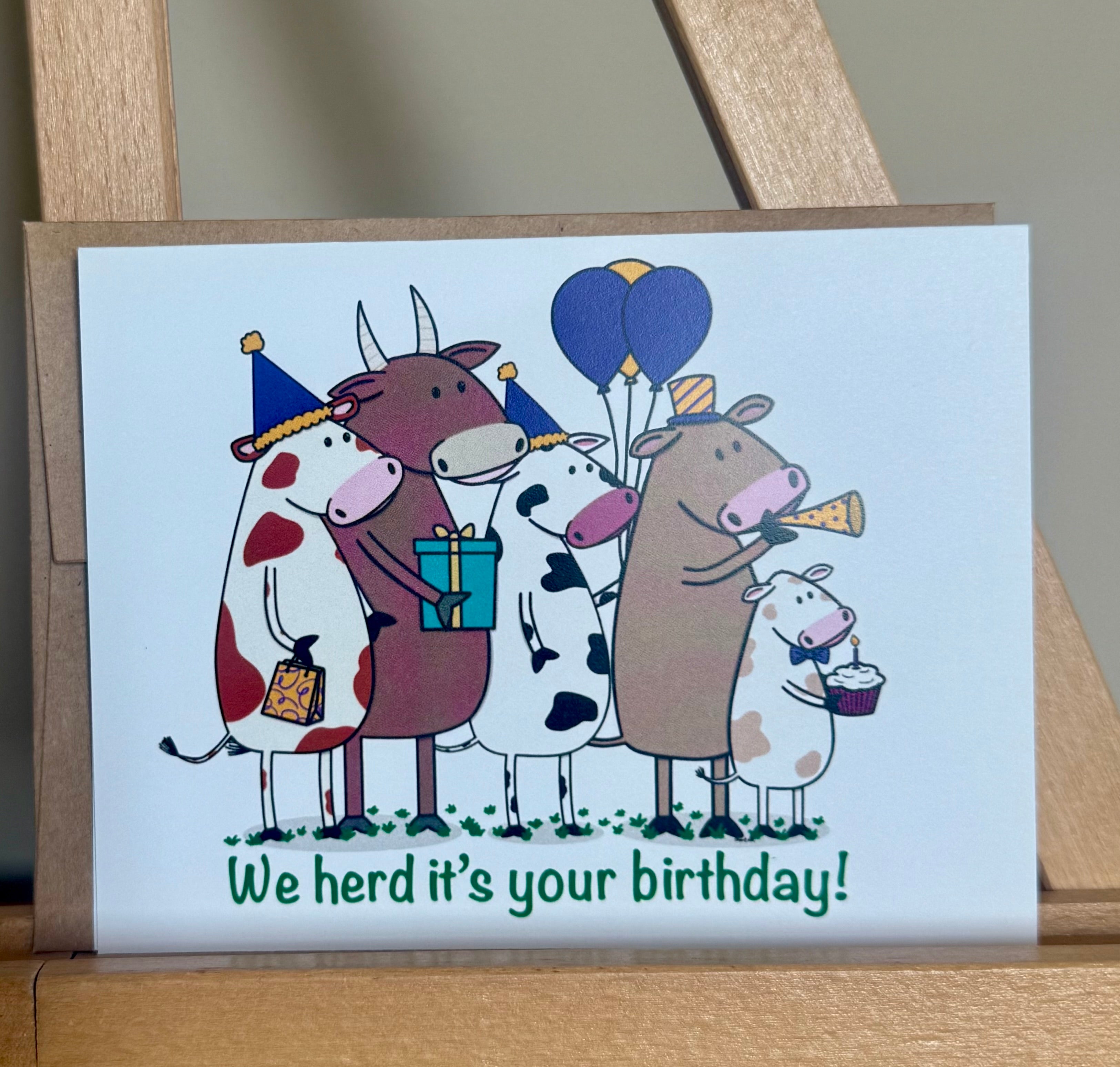 Party Cows Birthday Card