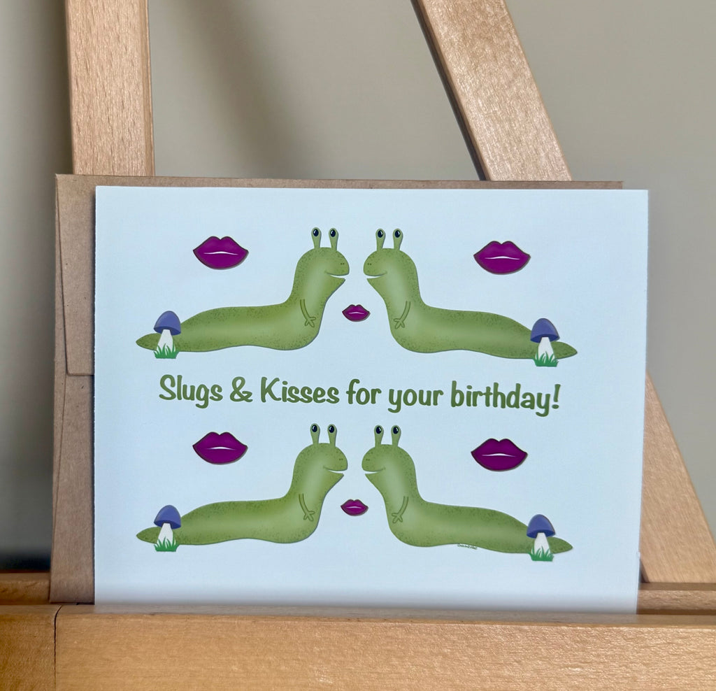 Slugs & Kisses Birthday Card