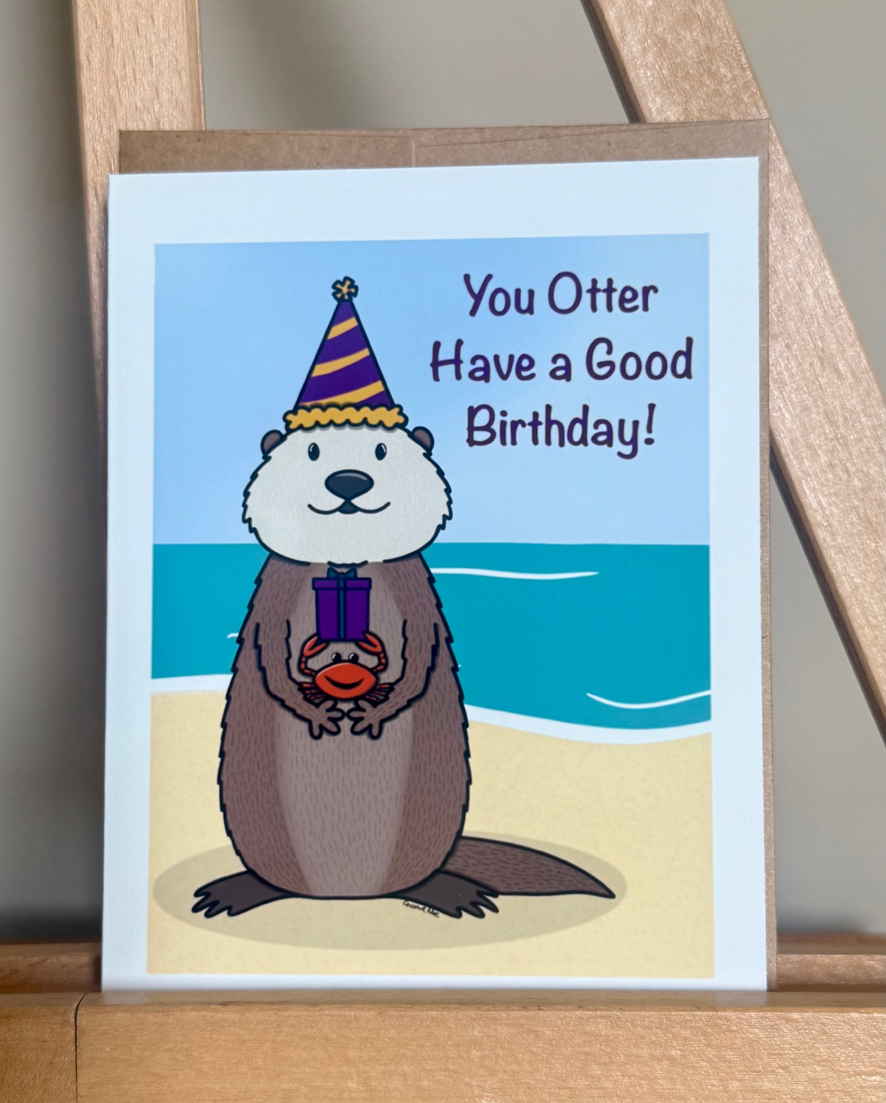 Otter Birthday Card