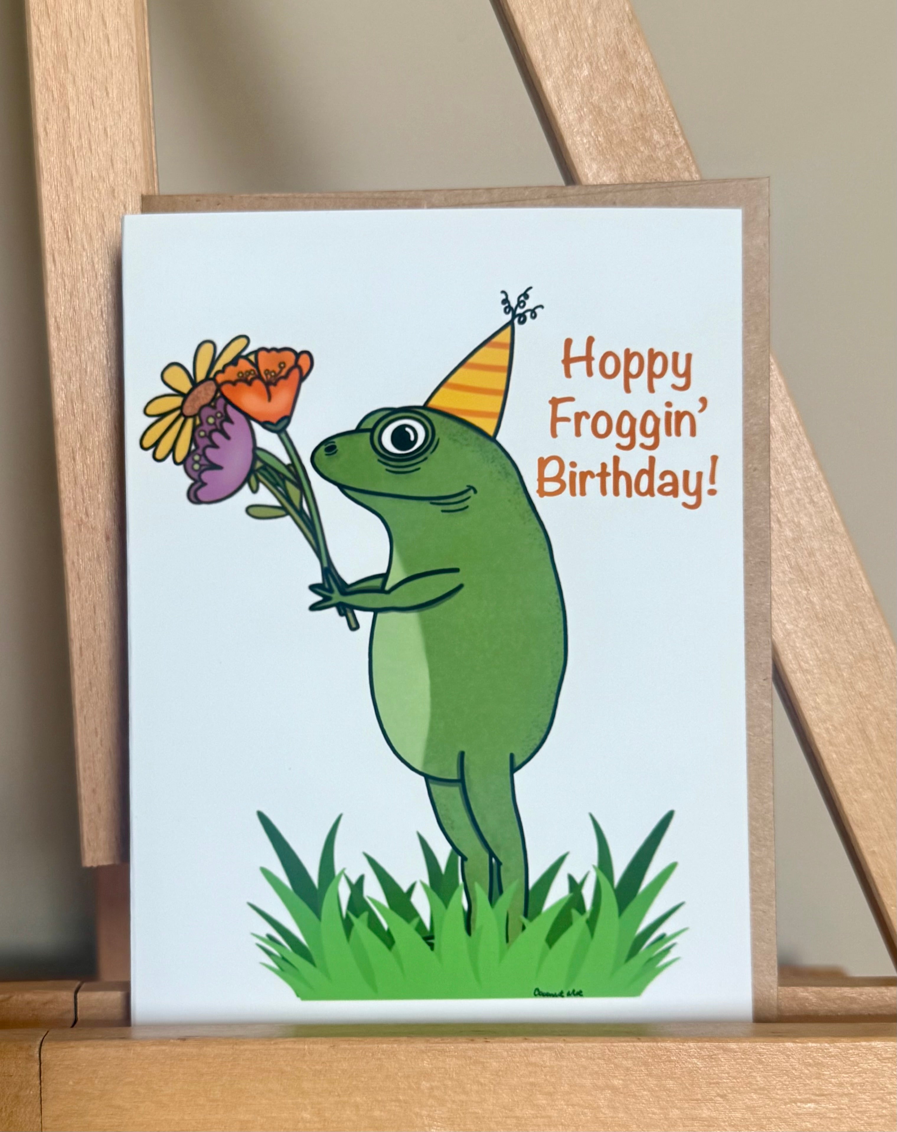 Froggy Birthday card