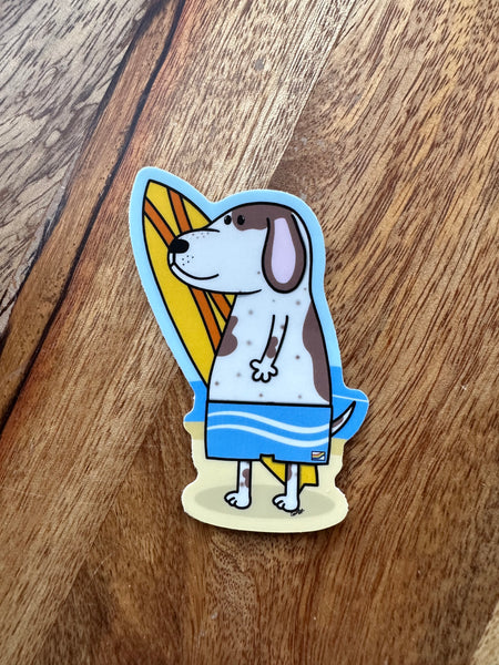 Surf dog sticker