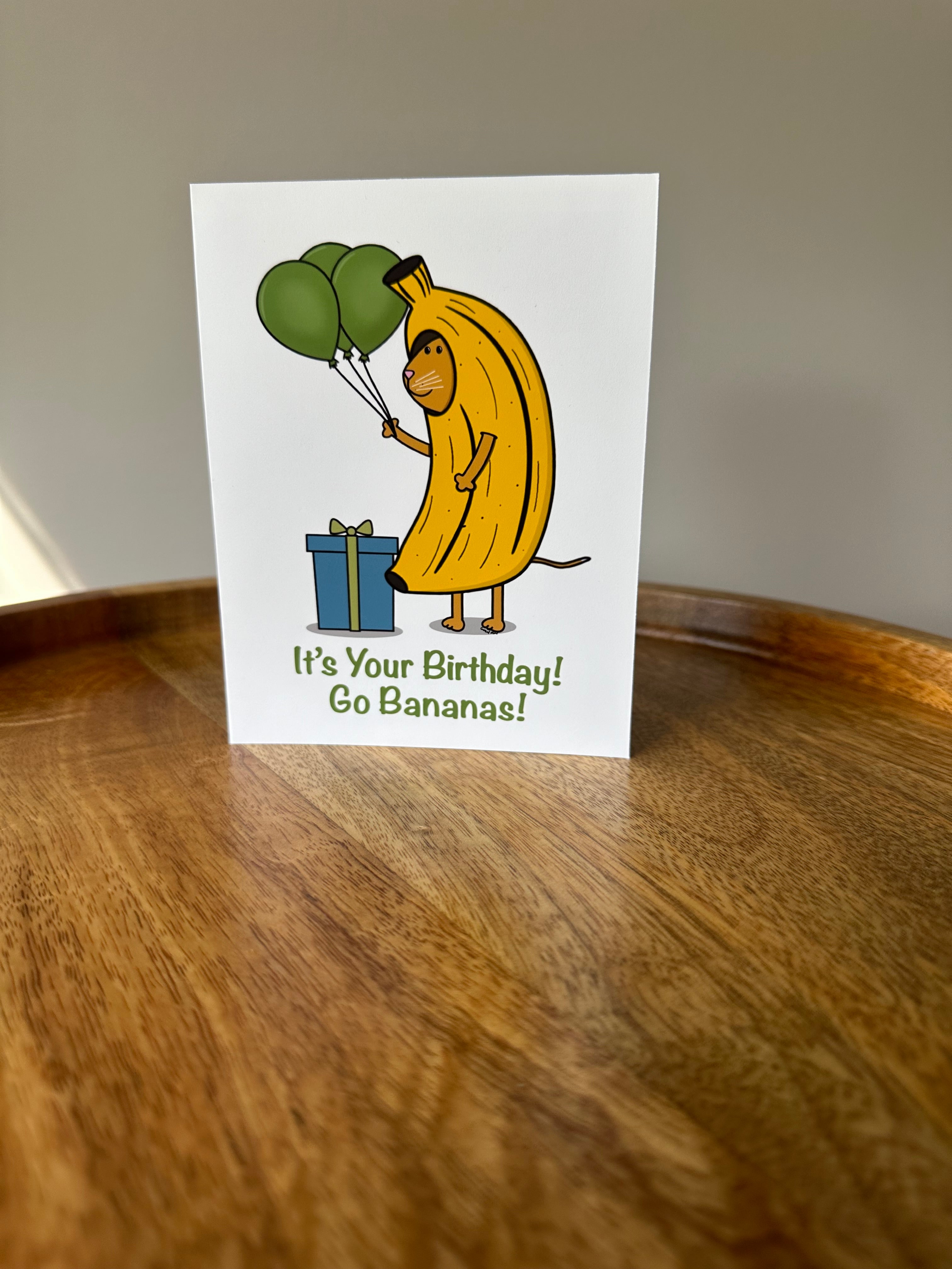 Bananas Cat Birthday Card
