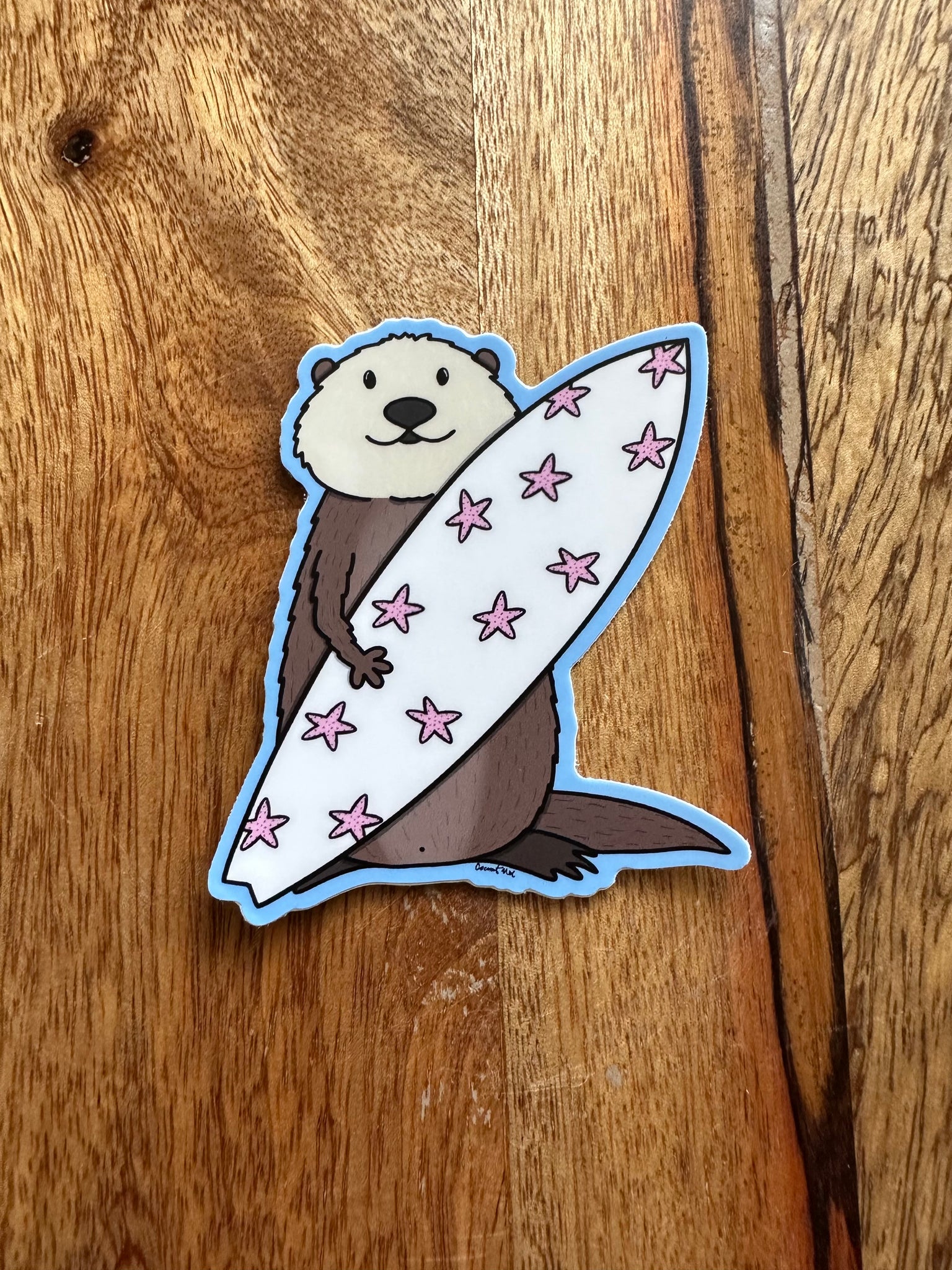 Surfing Otter sticker