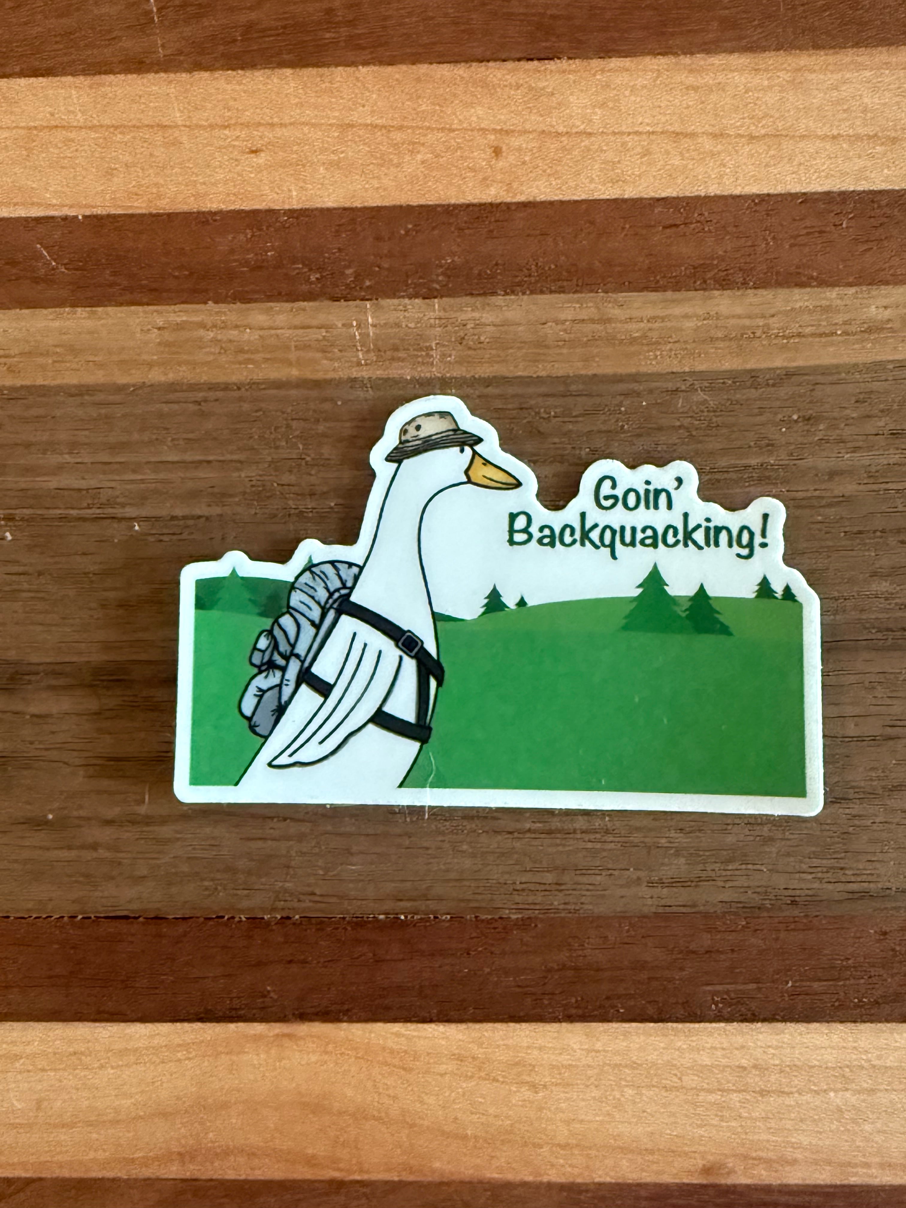 Backpacking Duck Sticker
