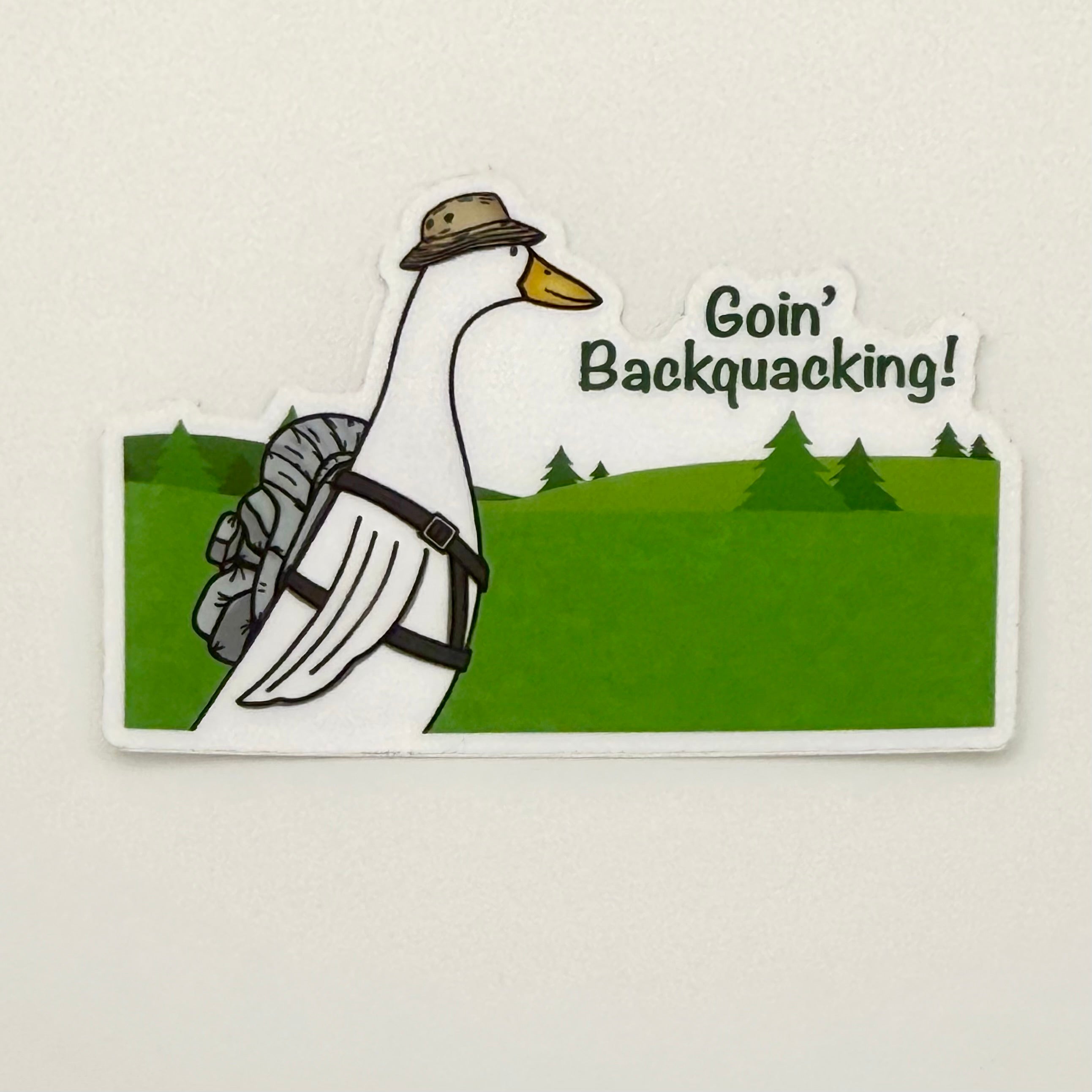 Backpacking Duck Sticker