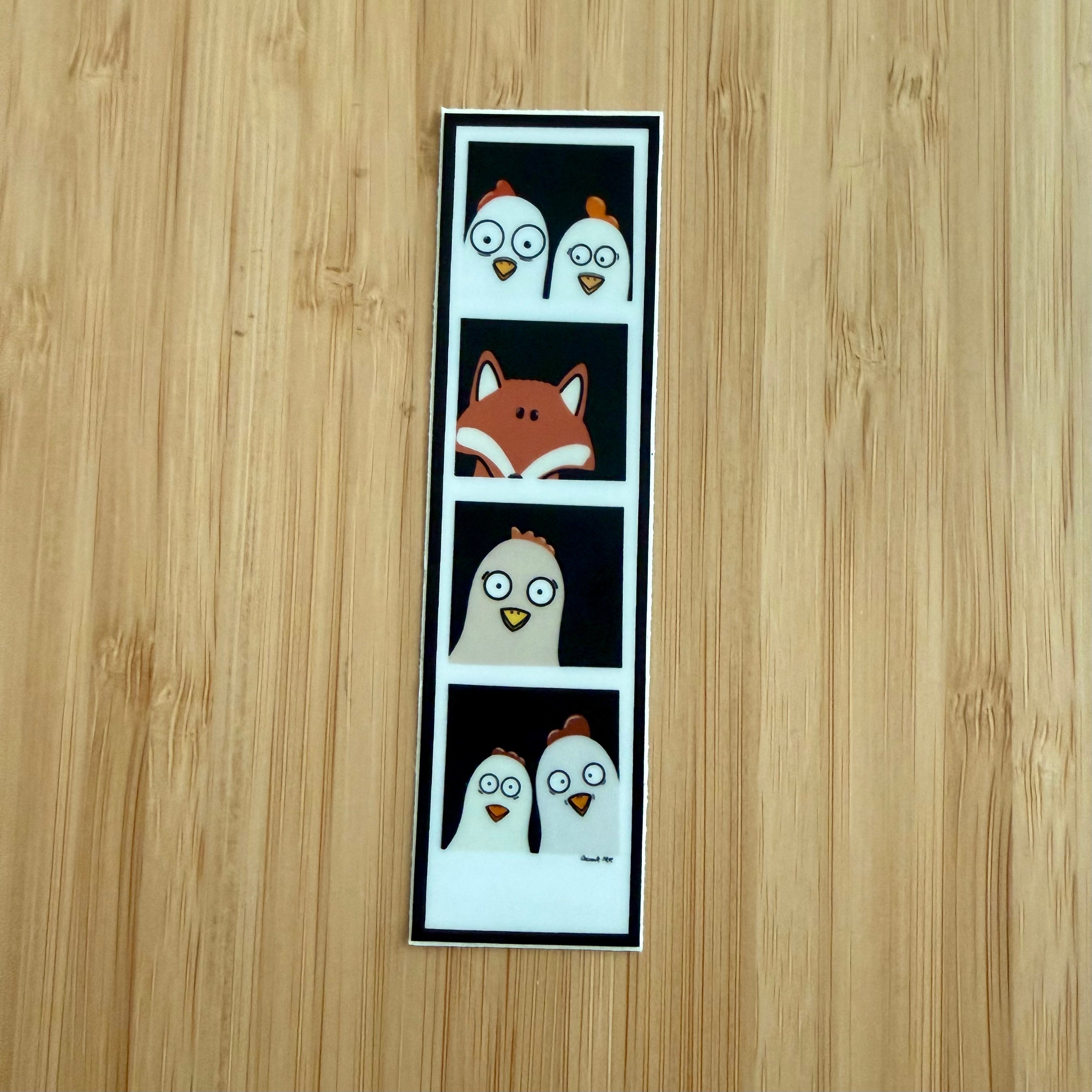Chicken and Fox Photo Booth sticker