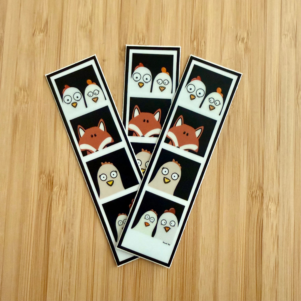 Chicken and Fox Photo Booth sticker