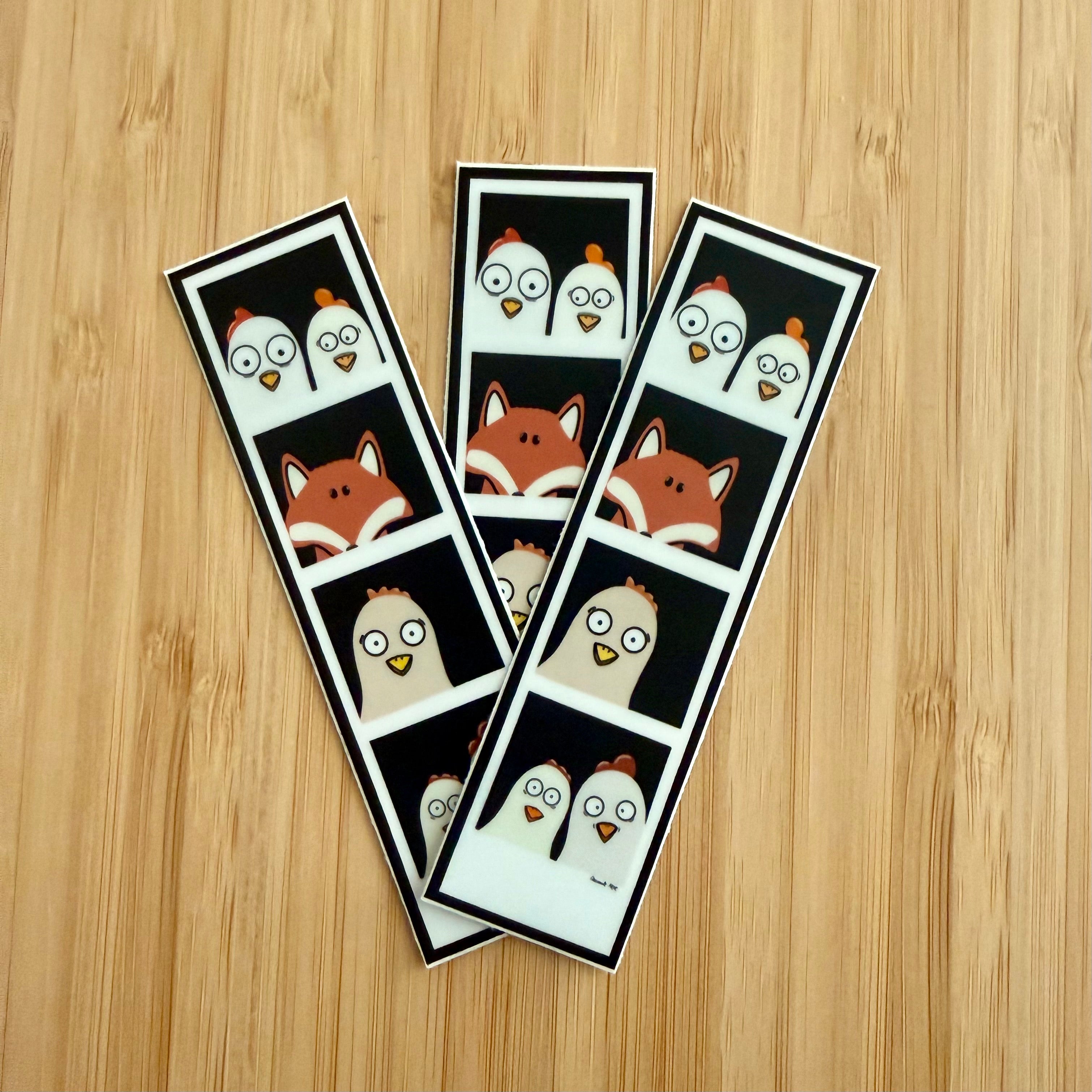 Chicken and Fox Photo Booth sticker