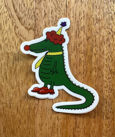 Clown Alligator Sticker