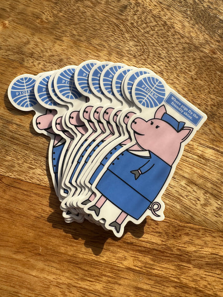Pig Am Vinyl Sticker