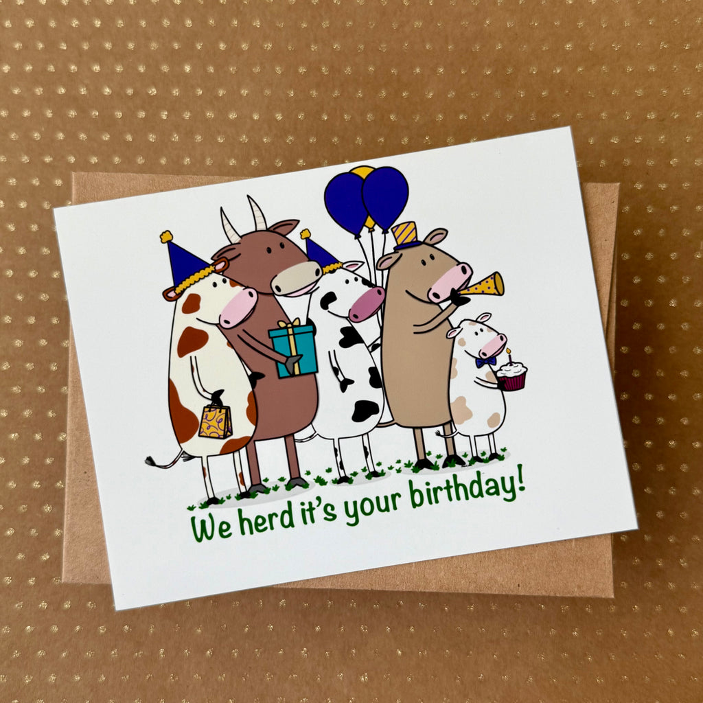 Party Cows Birthday Card