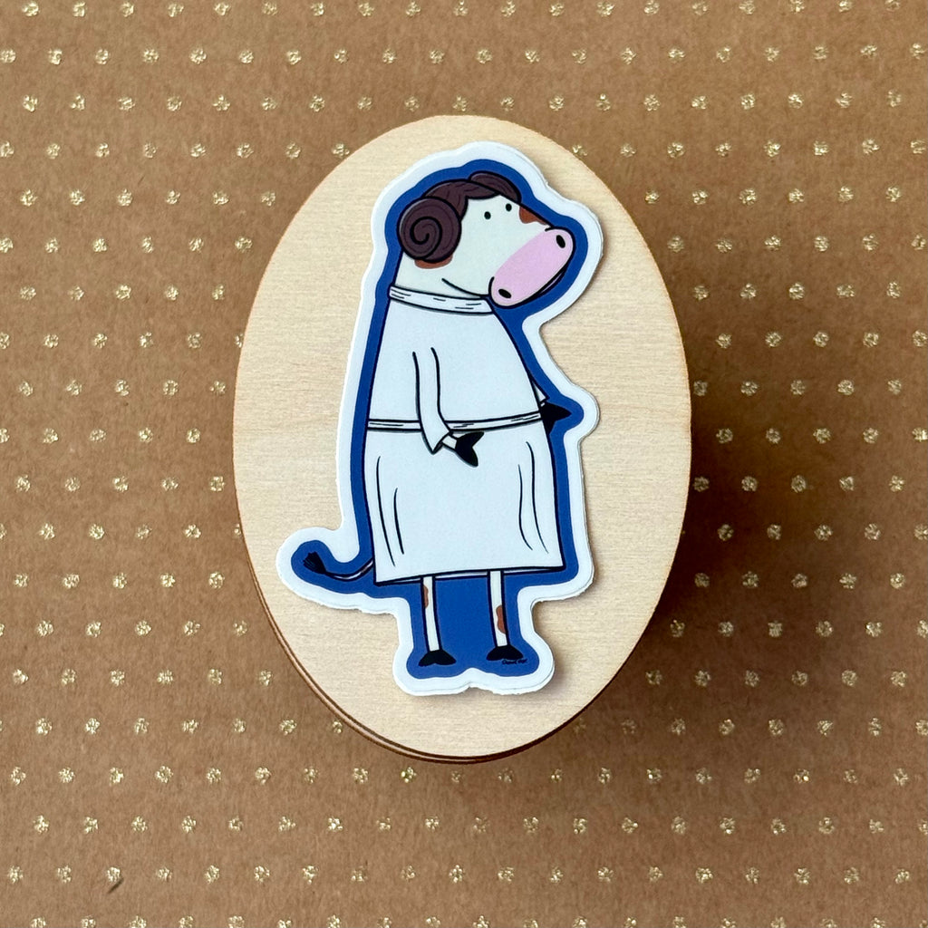 Leia Bessie the Cow Sticker